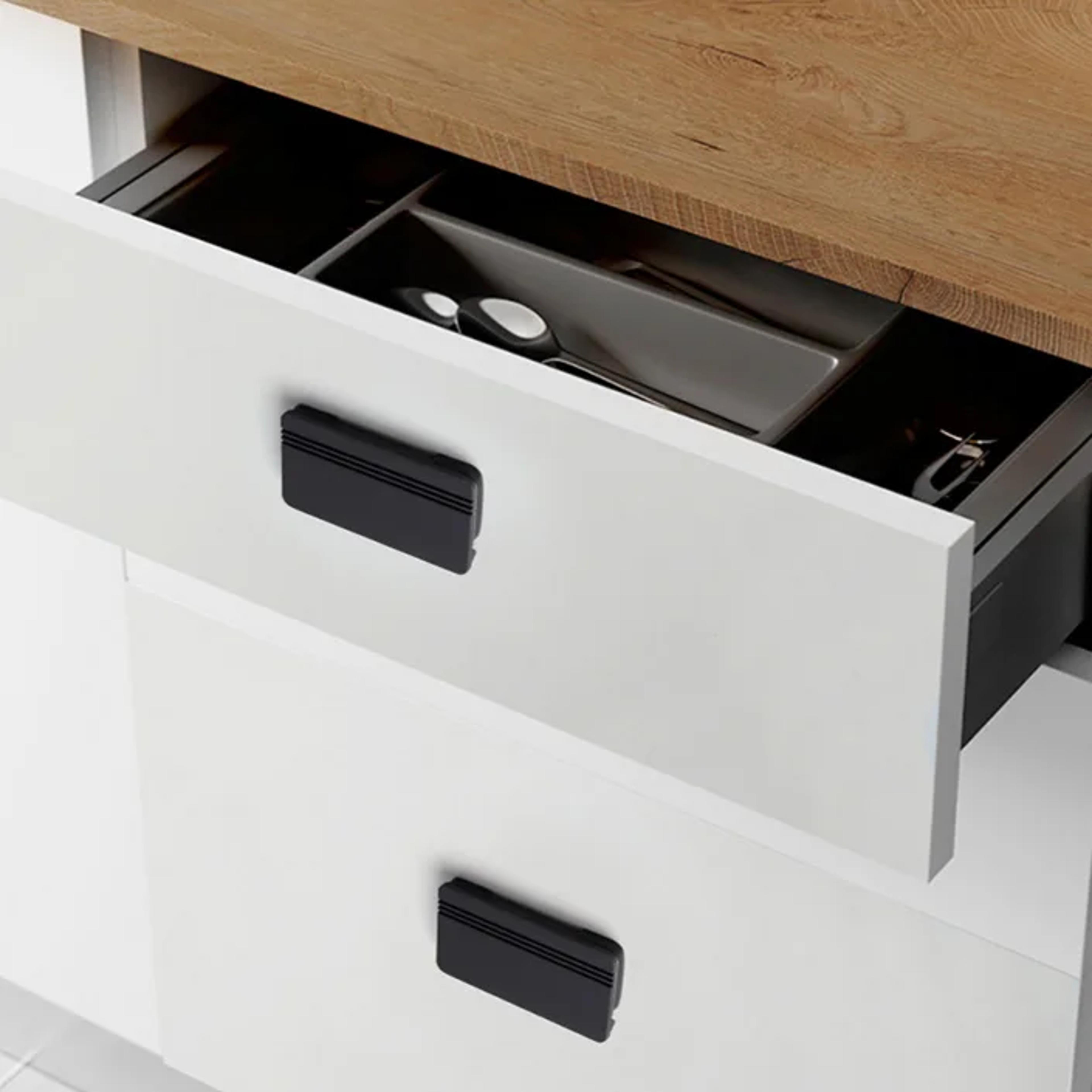 Invisible Concealed Cabinet Handle Black Folding Drawer Pull Furniture Hardware 1