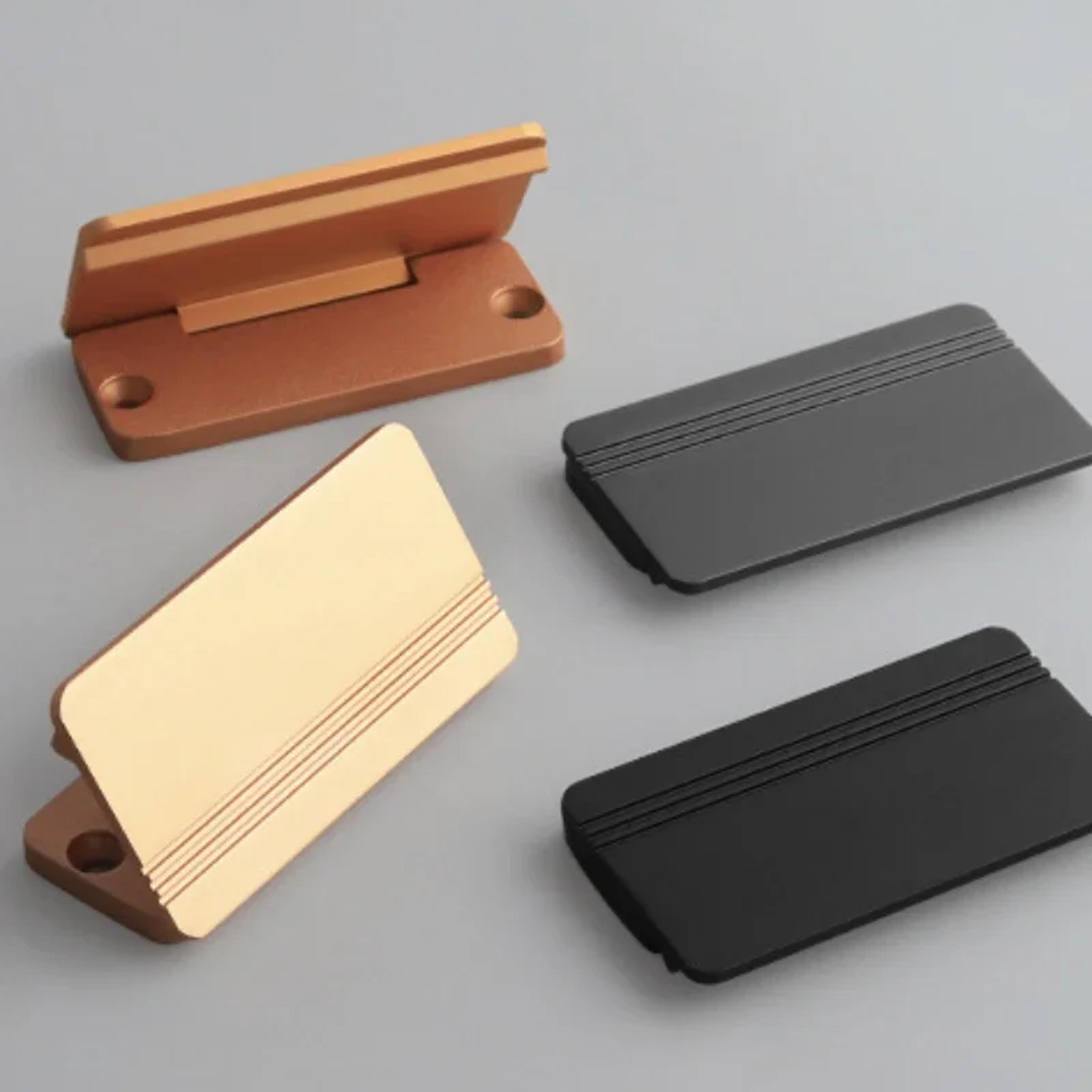 Invisible Concealed Cabinet Handle Black Folding Drawer Pull Furniture Hardware 2