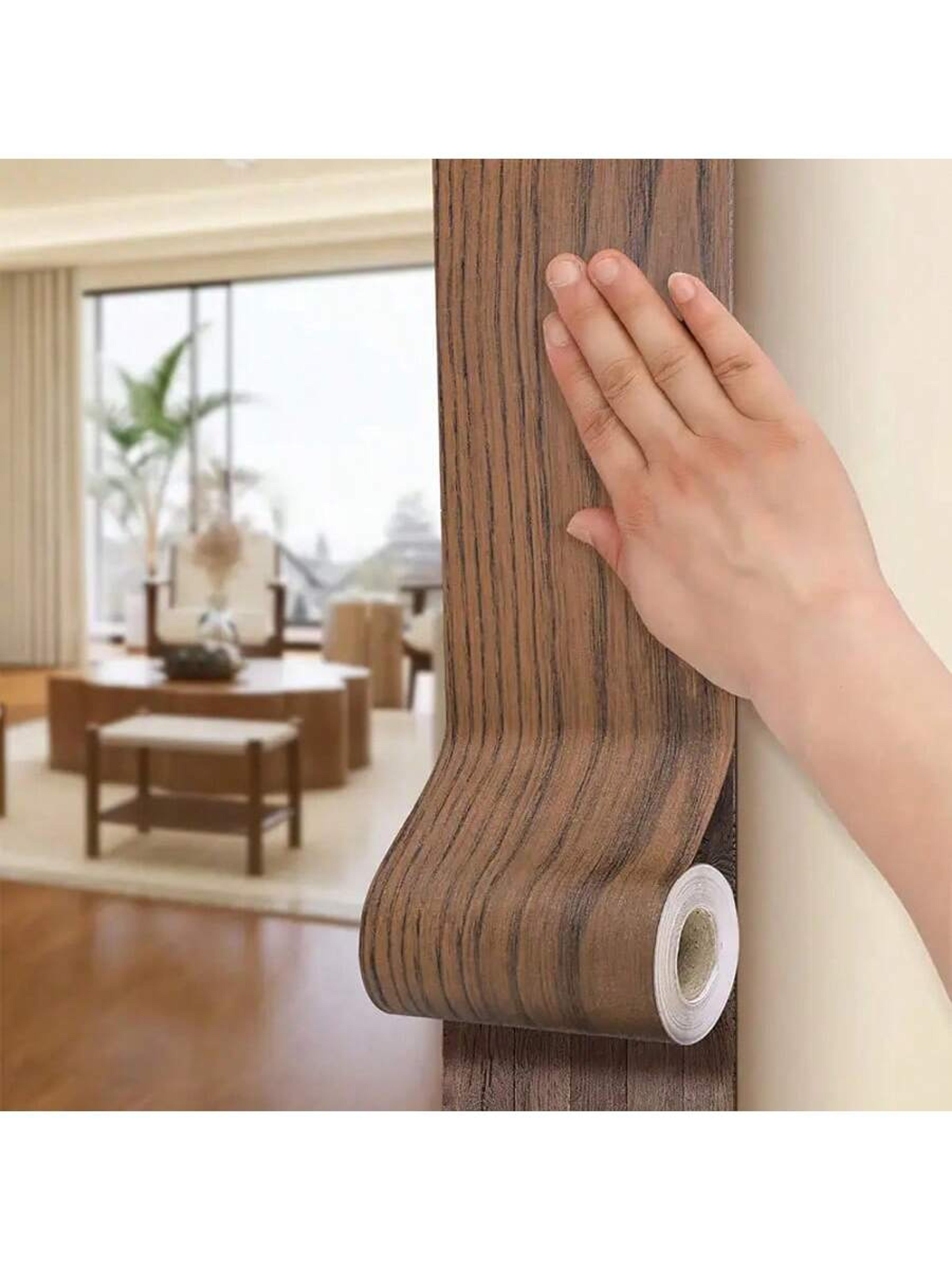 Wood Grain Skirting Wall Sticker Self Adhesive Waterproof Border Trim For Home Decor 9