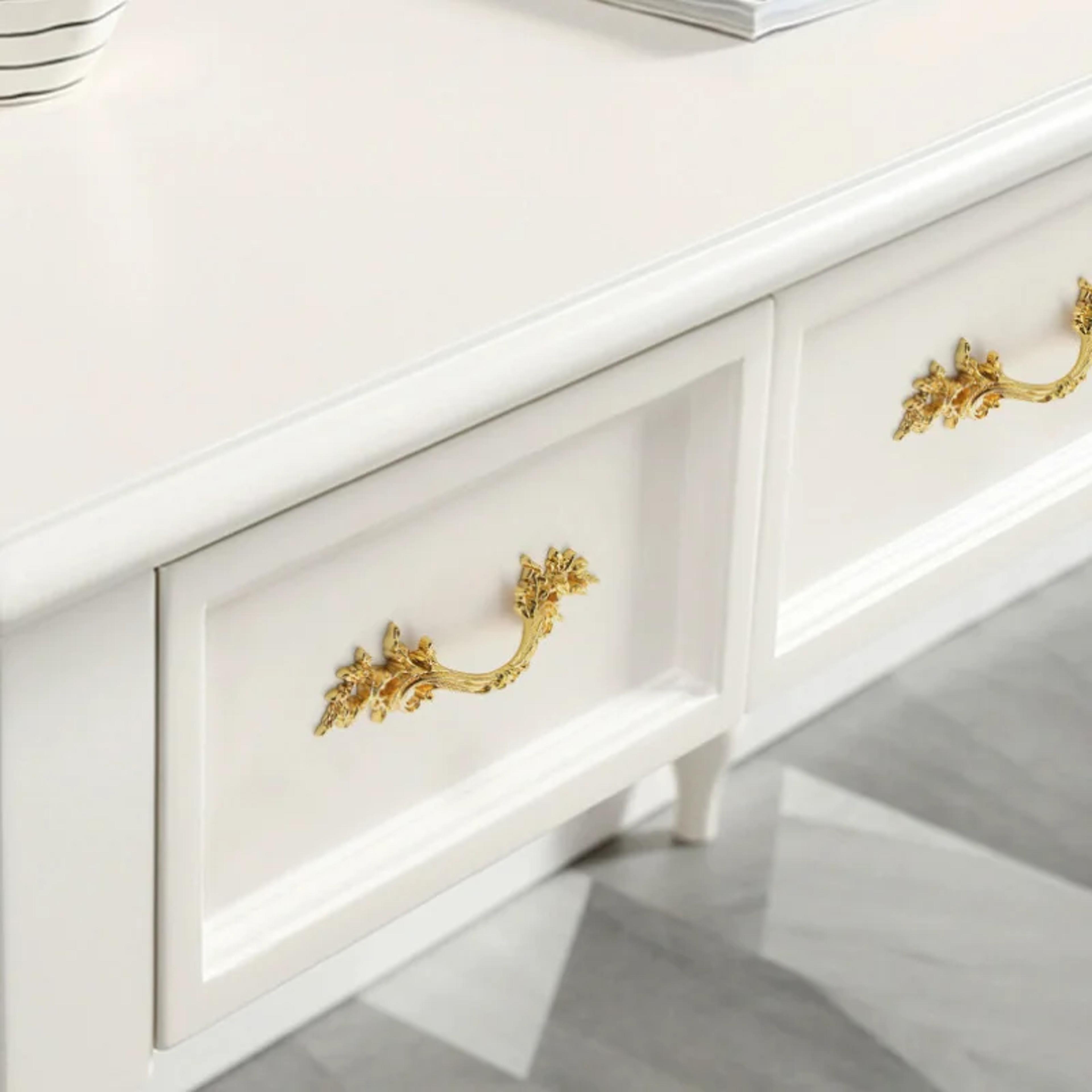 European Style Zinc Alloy Cabinet Door Handle Antique Gold Drawer Pull For Wardrobe And Furniture 1