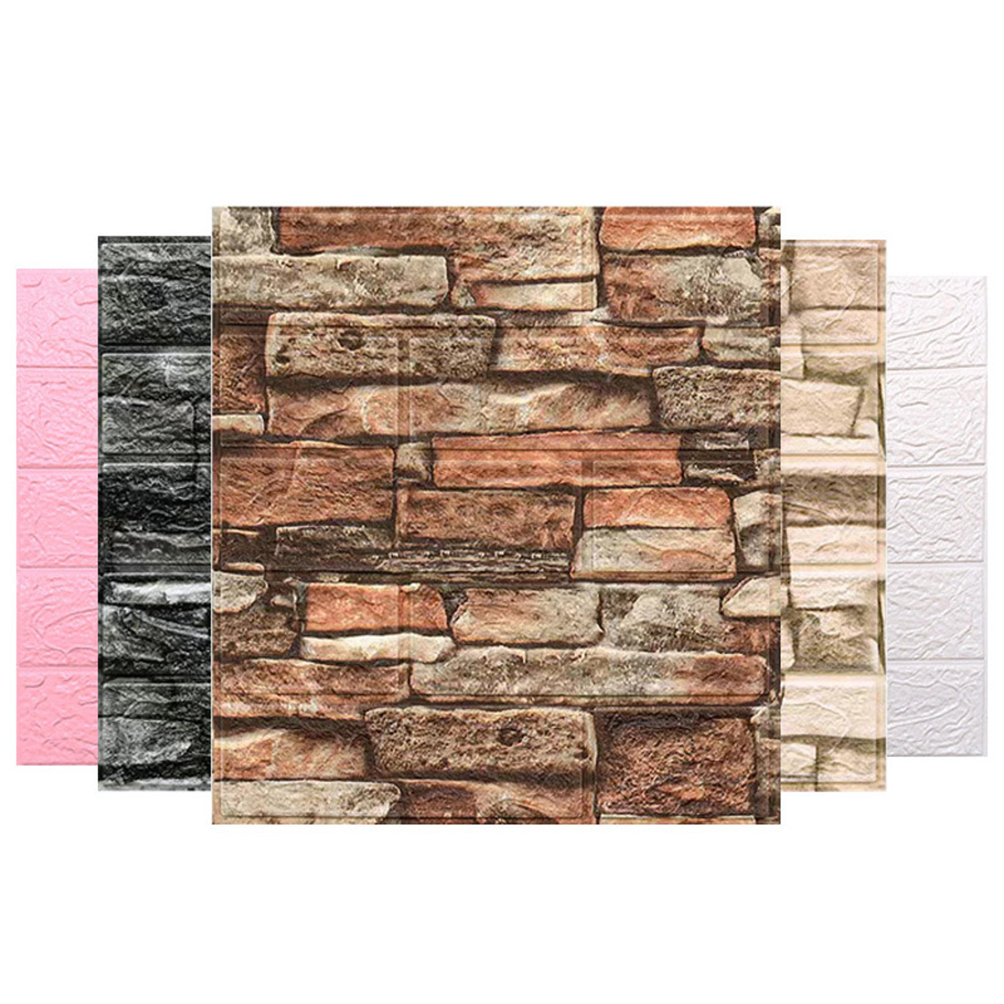 Self Adhesive Wall Panels Waterproof XPE Foam Wallpaper Home Decor 2
