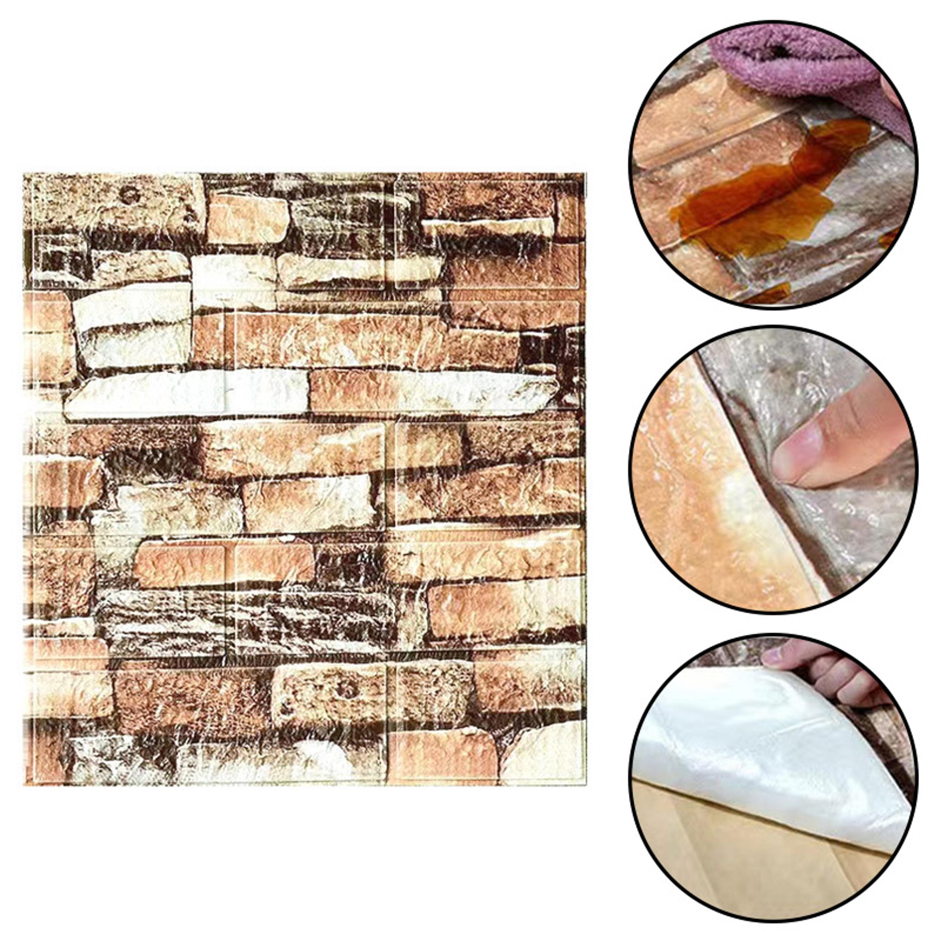 Self Adhesive Wall Panels Waterproof XPE Foam Wallpaper Home Decor 3