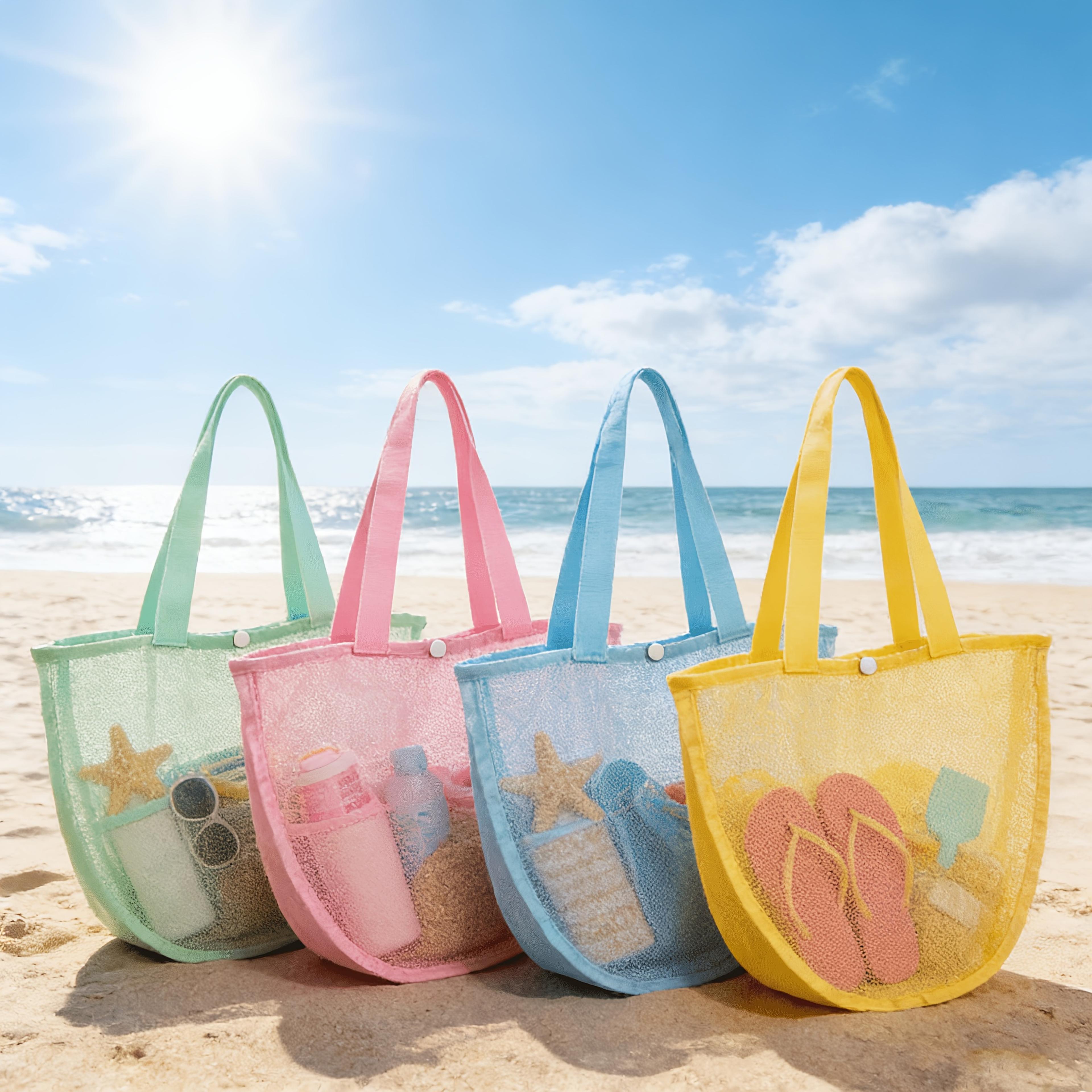 Personalized Shell Mesh Bag Beach Tote For Seashell Collection And Coastal Adventures 1
