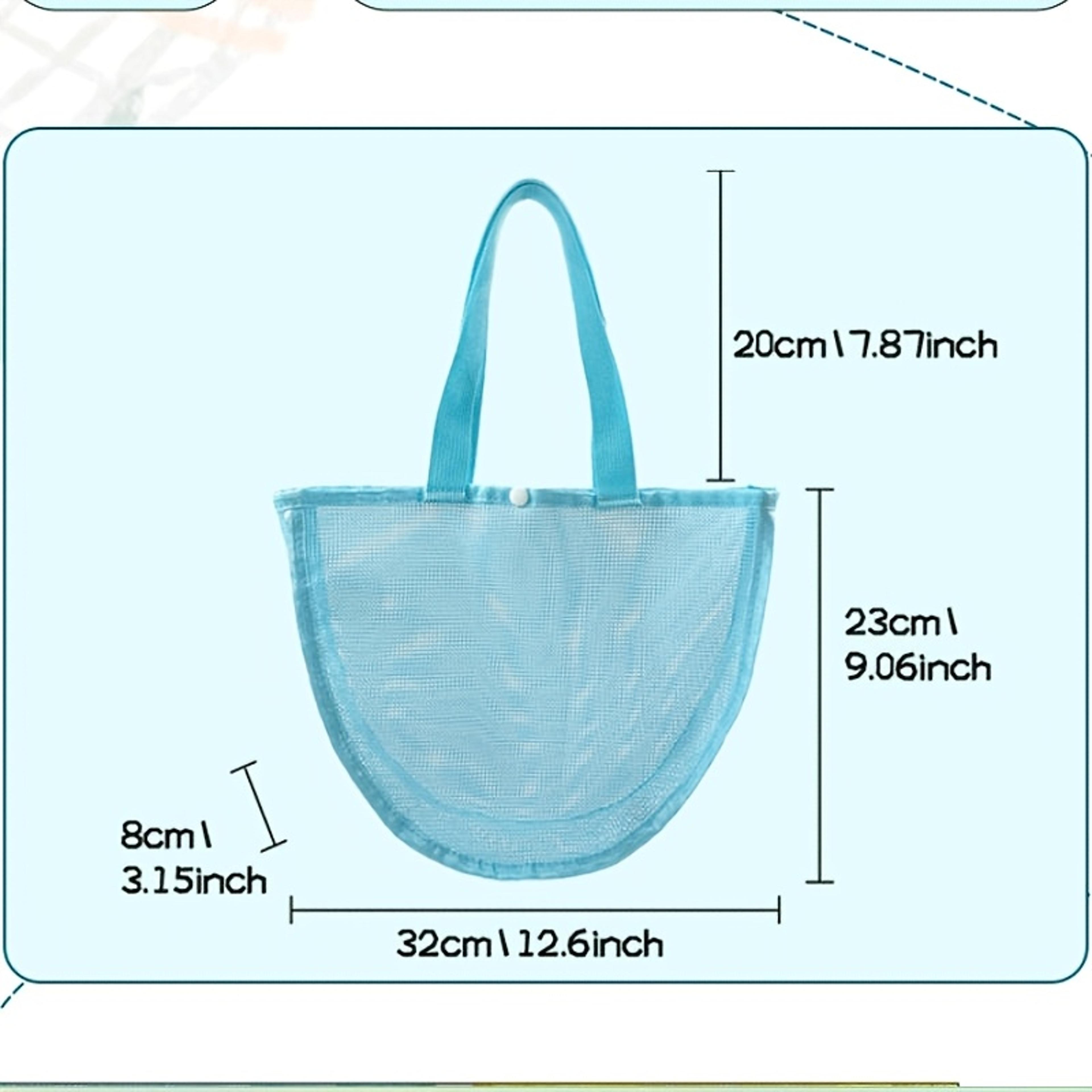 Personalized Shell Mesh Bag Beach Tote For Seashell Collection And Coastal Adventures 2