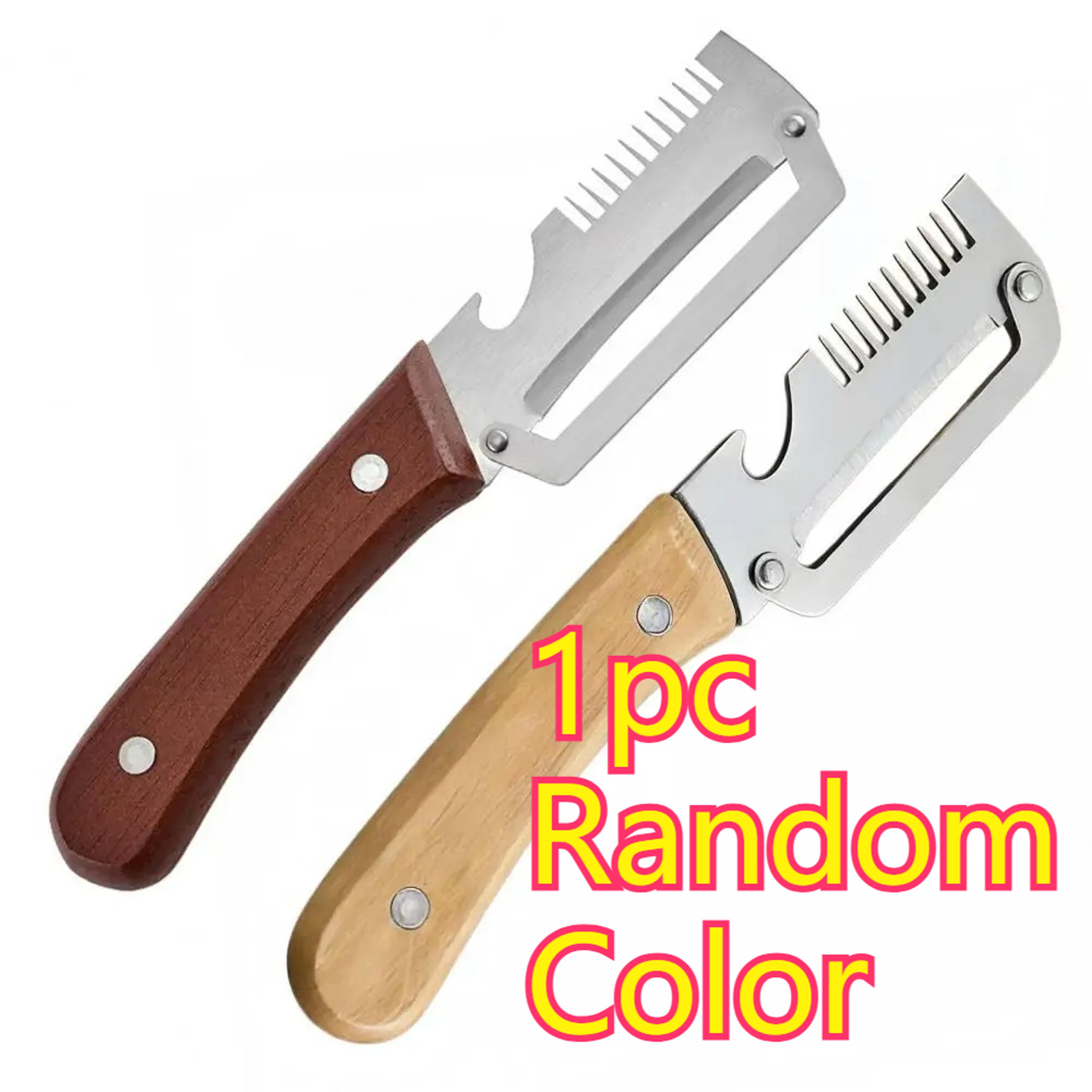 Stainless Steel Paring Knife And Vegetable Peeler With Wooden Handle 6