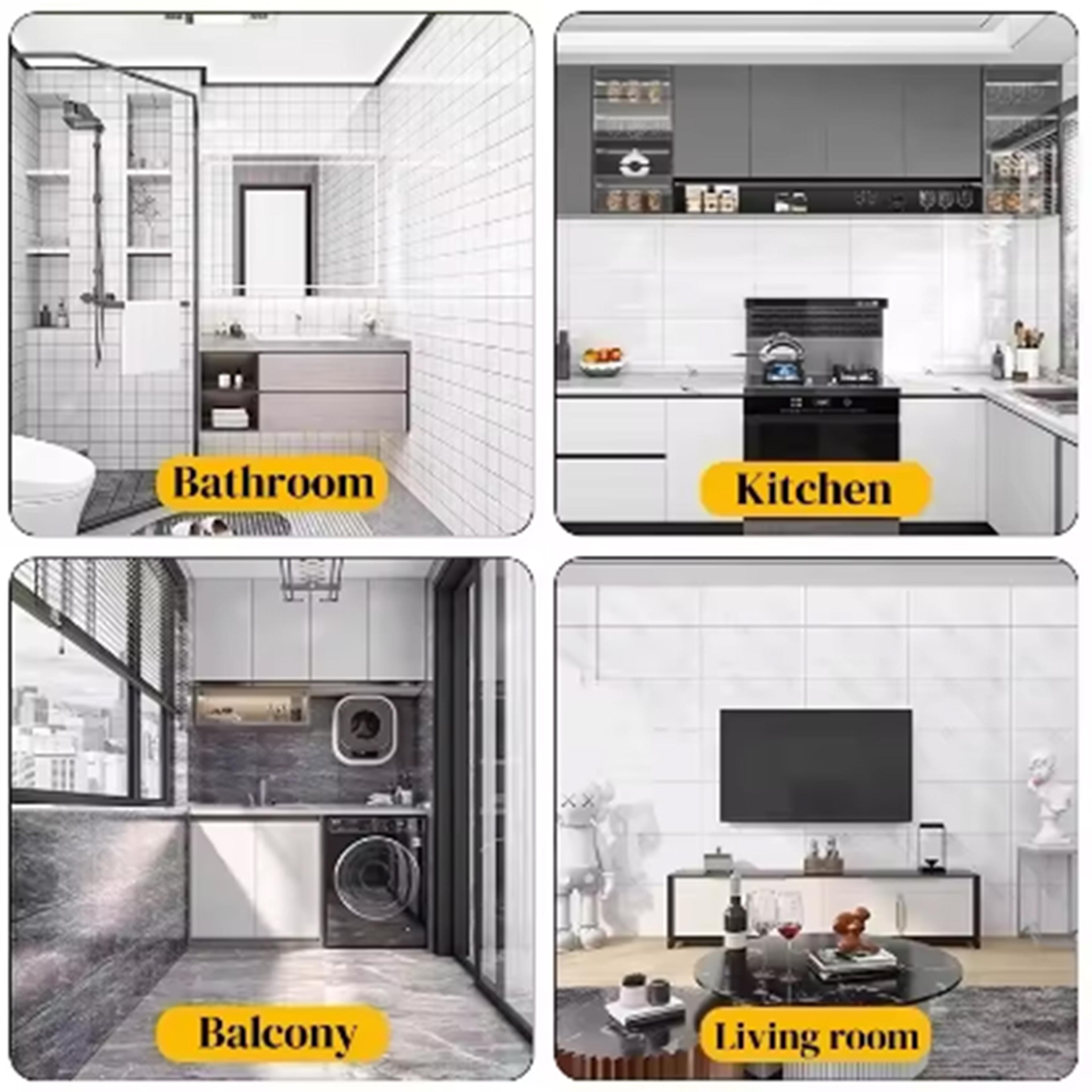 Marble Foam Wallpaper Self Adhesive Waterproof Wall Sticker For Bedroom And Bathroom Decor 5