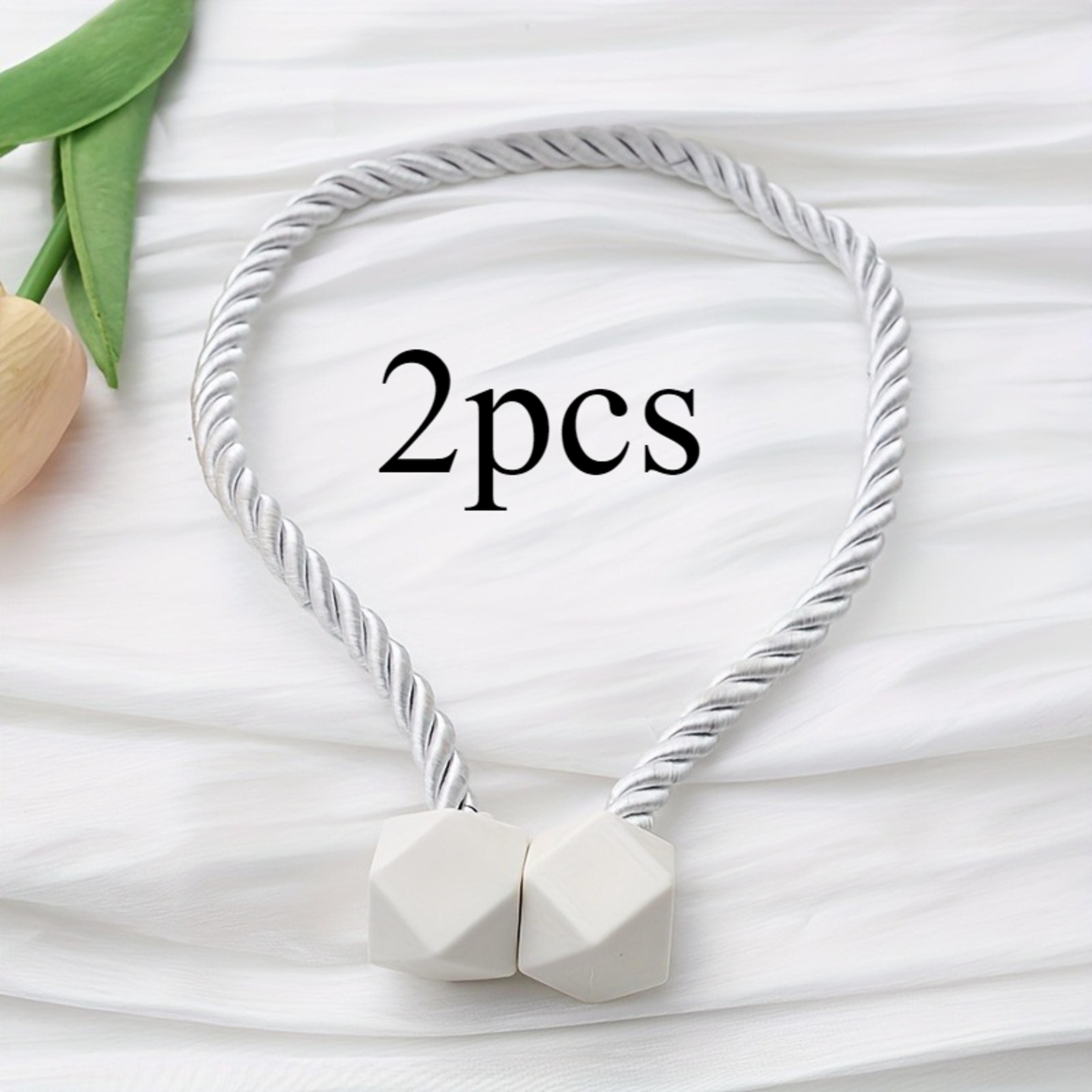 Magnetic Curtain Tiebacks No Drill Drapery Holdbacks With Stylish Twine Loop 6