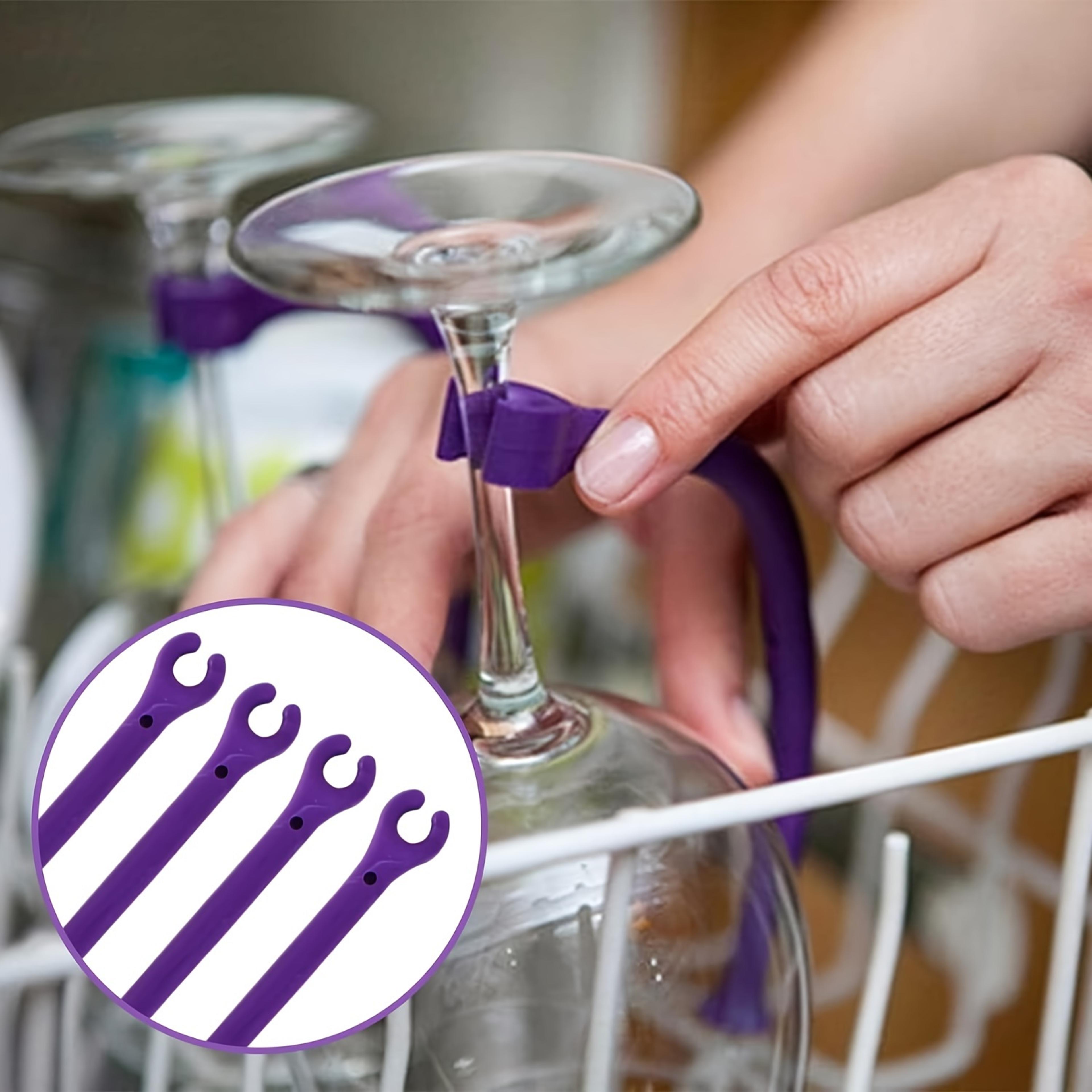 Wine Glass Holder Rack Flexible Non Slip Dishwasher Safe Storage Organizer For Tall Glasses And Bot 2