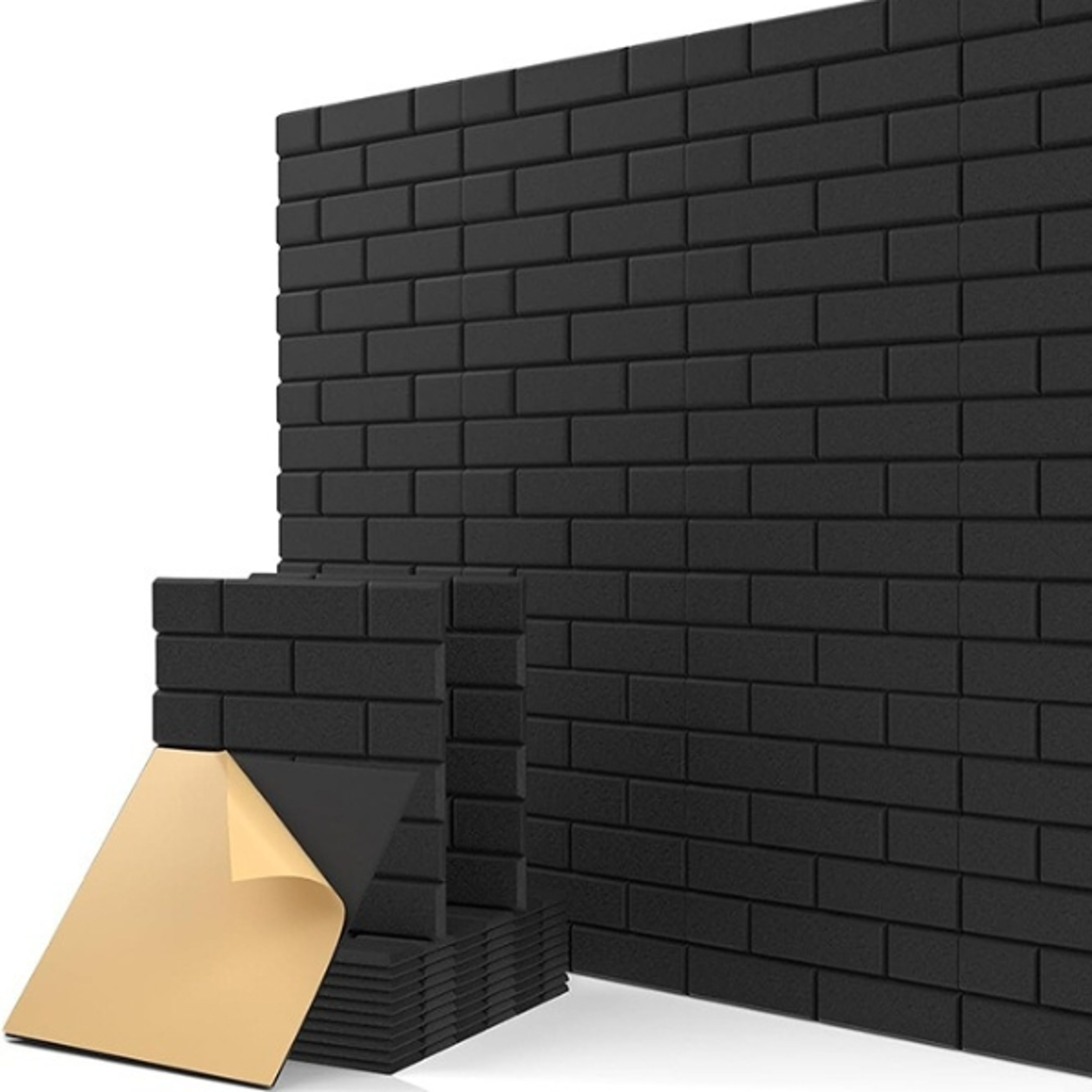 brick acoustic panels self adhesive felt soundproof wall stickers for home studio decor