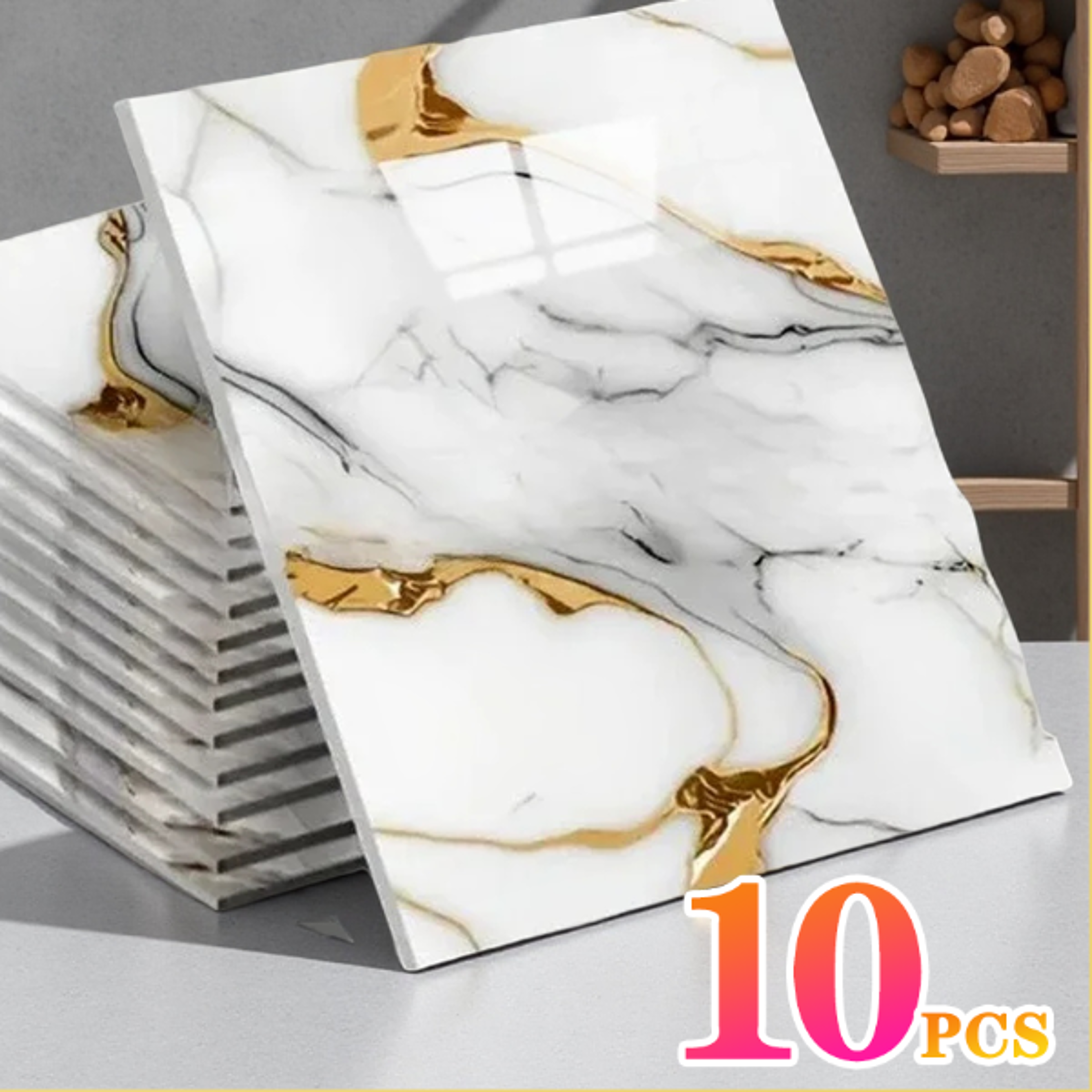 marble tile stickers waterproof self adhesive wall panels for home renovation