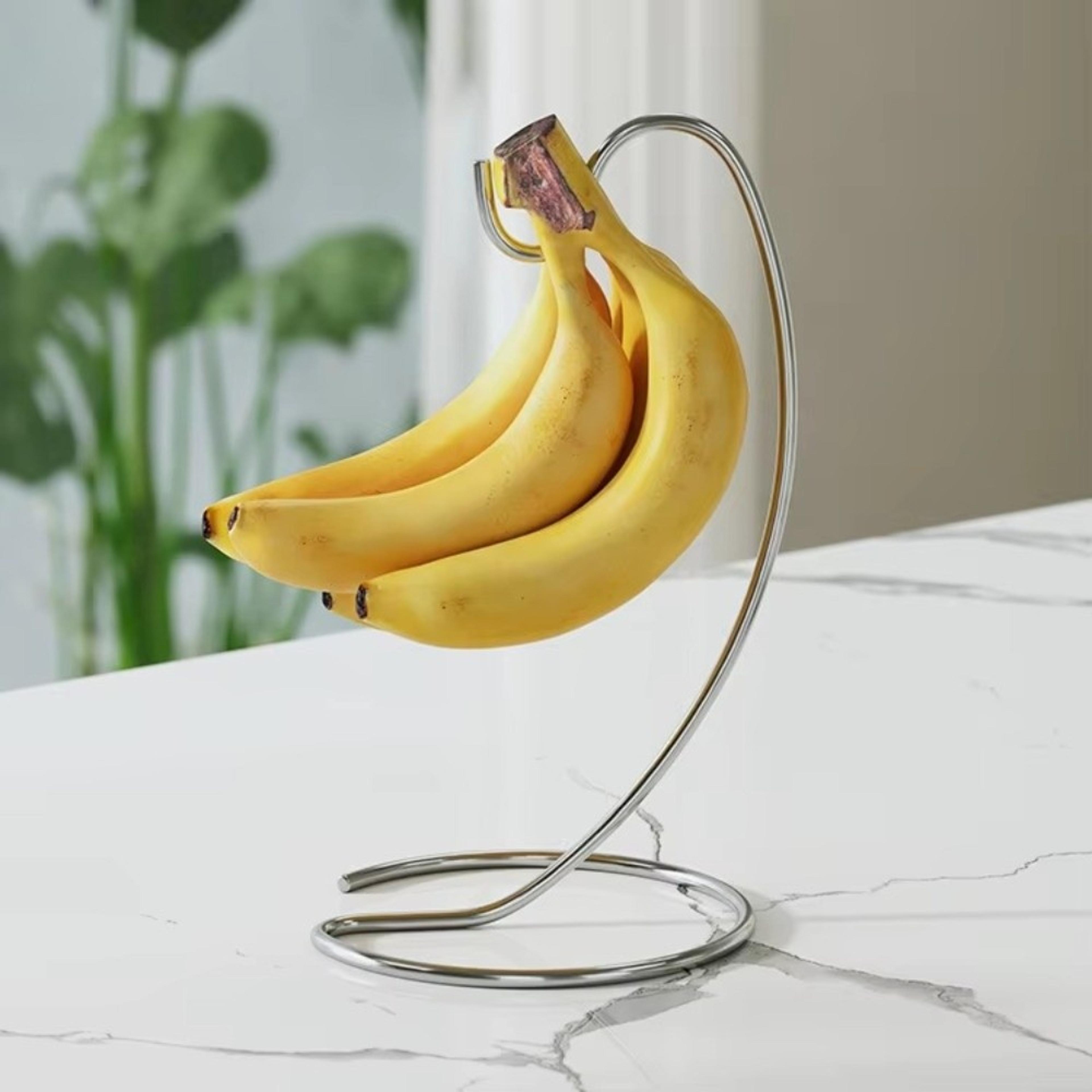 FreshLift Metal Banana Hanger Stand For Countertop Fruit Storage 4