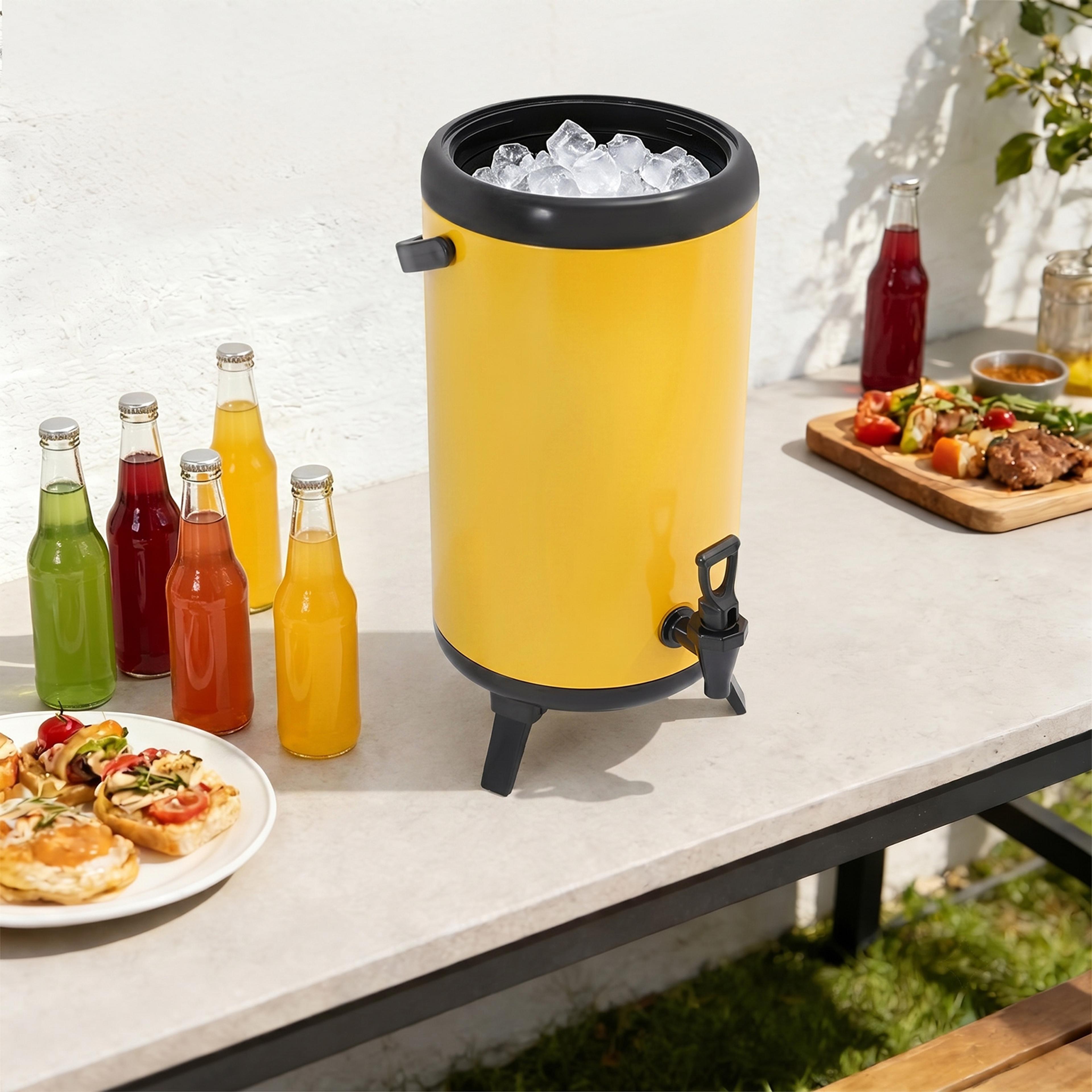Insulated Beverage Dispenser Stainless Steel Hot And Cold Drink Server 1
