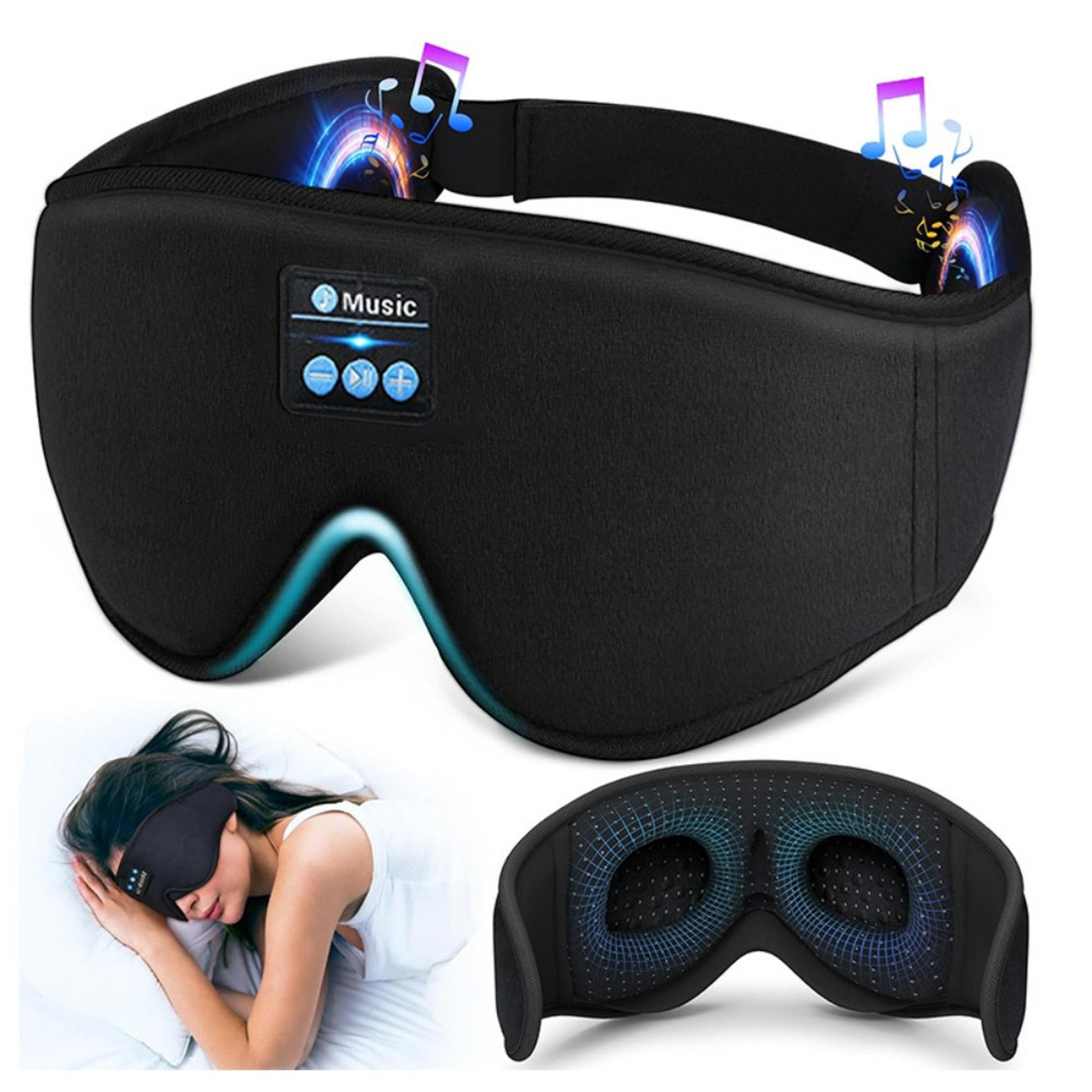 bluetooth sleep mask with wireless sleep headphones light blocking eye cover