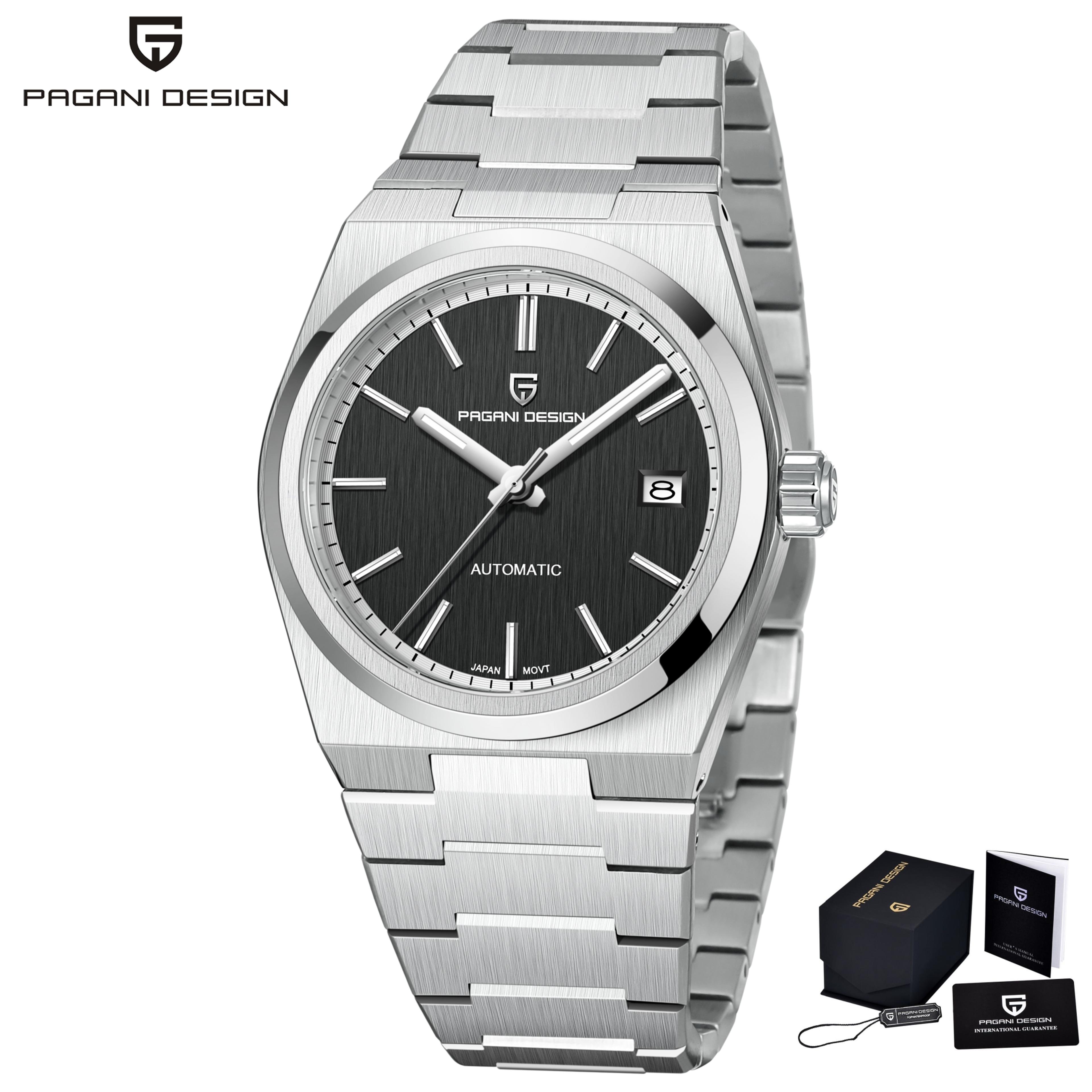 Mens Automatic Mechanical Watch Waterproof Stainless Steel 6