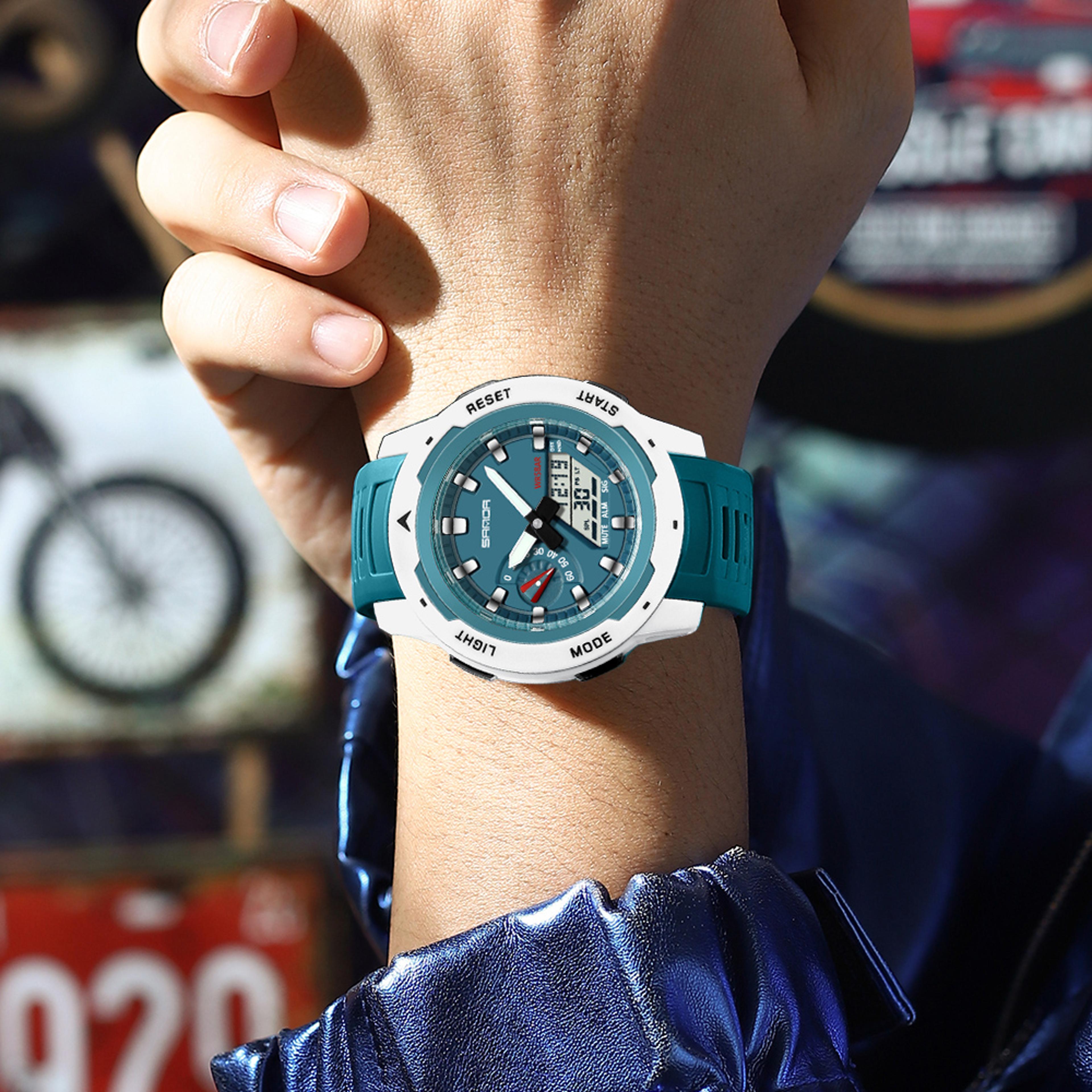 Mens Digital Sport Wristwatch Waterproof Shockproof Chronograph With Luminous Display 1