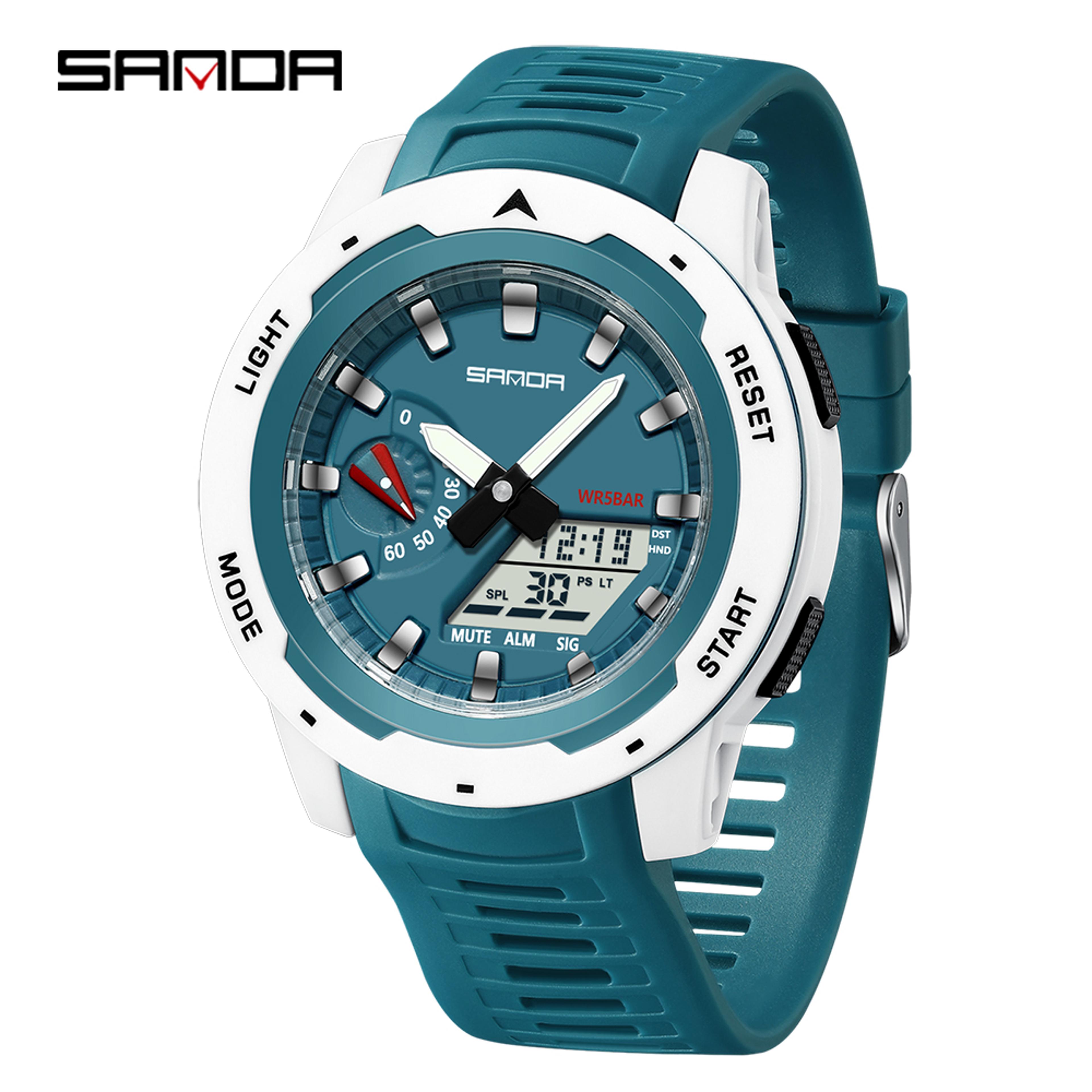 Mens Digital Sport Wristwatch Waterproof Shockproof Chronograph With Luminous Display 8