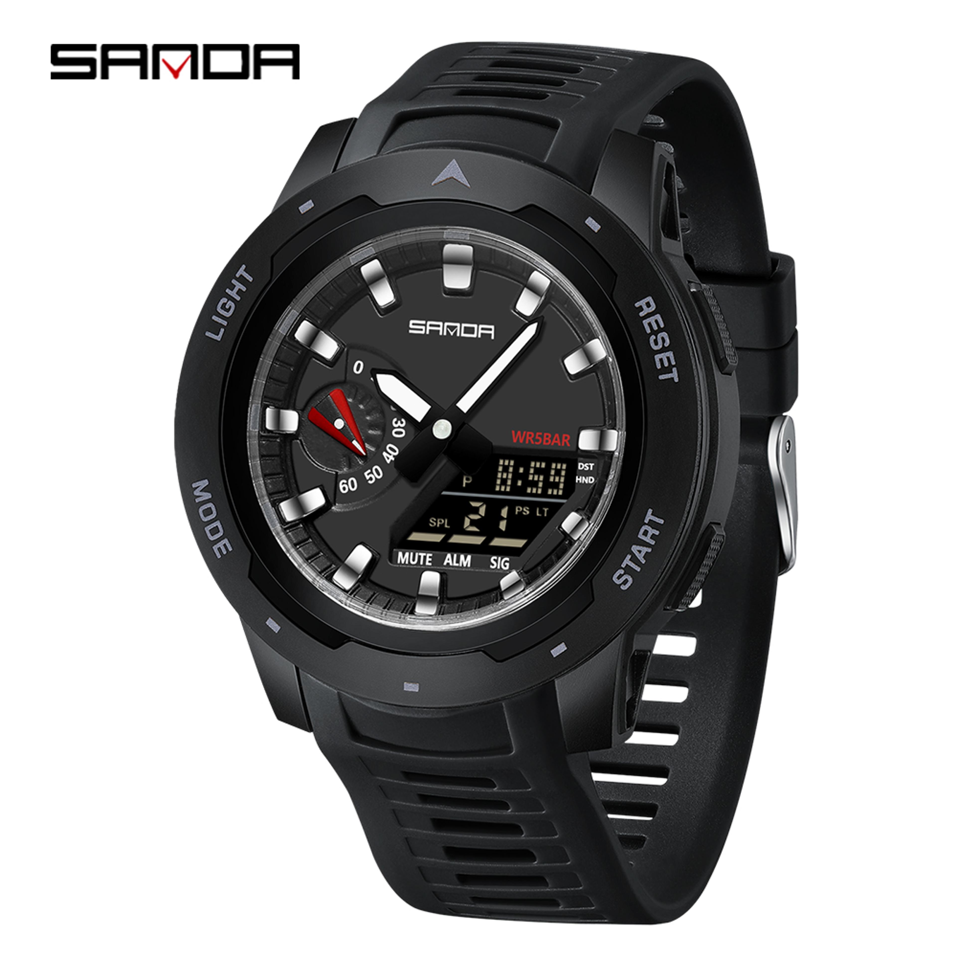 Mens Digital Sport Wristwatch Waterproof Shockproof Chronograph With Luminous Display 10