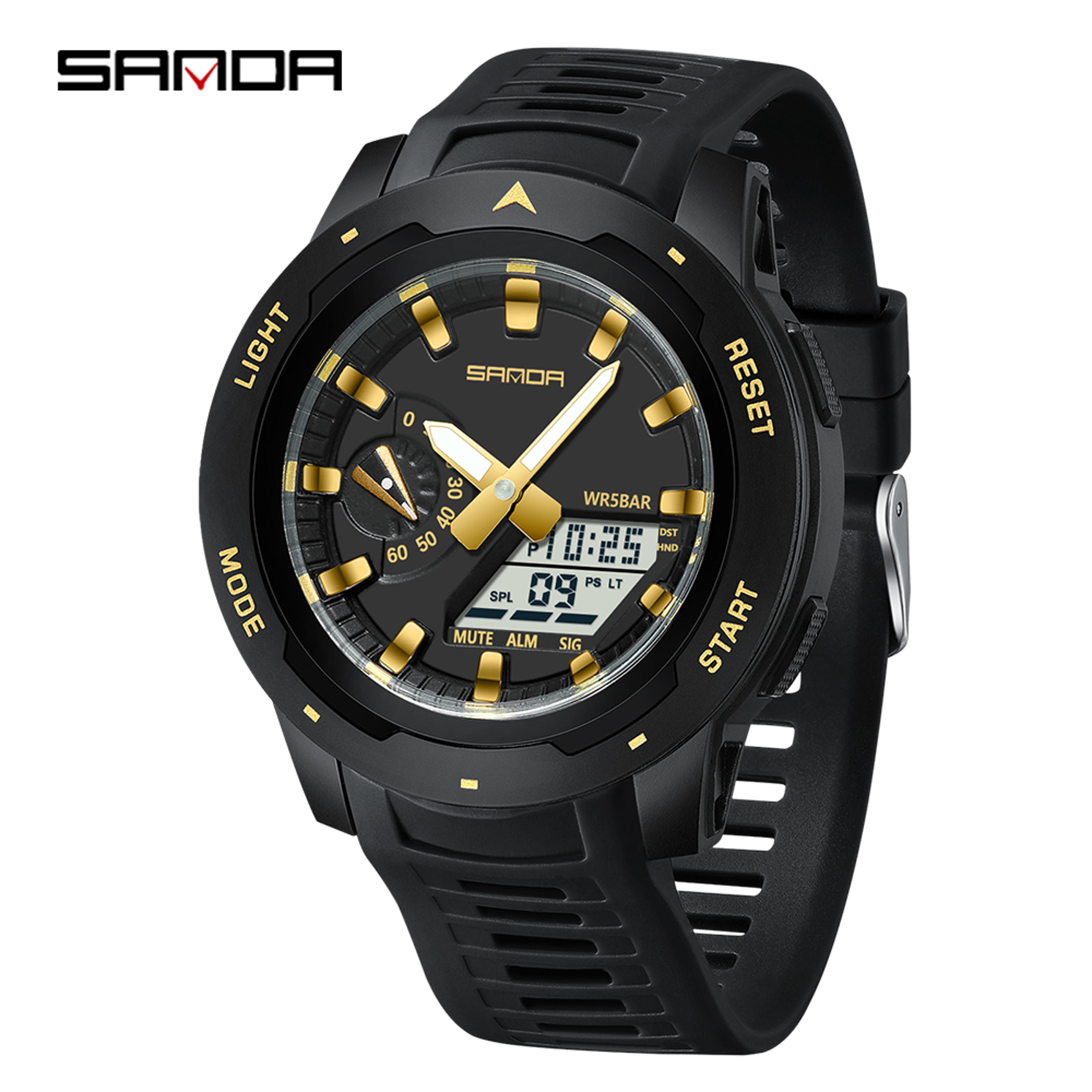 Mens Digital Sport Wristwatch Waterproof Shockproof Chronograph With Luminous Display 11