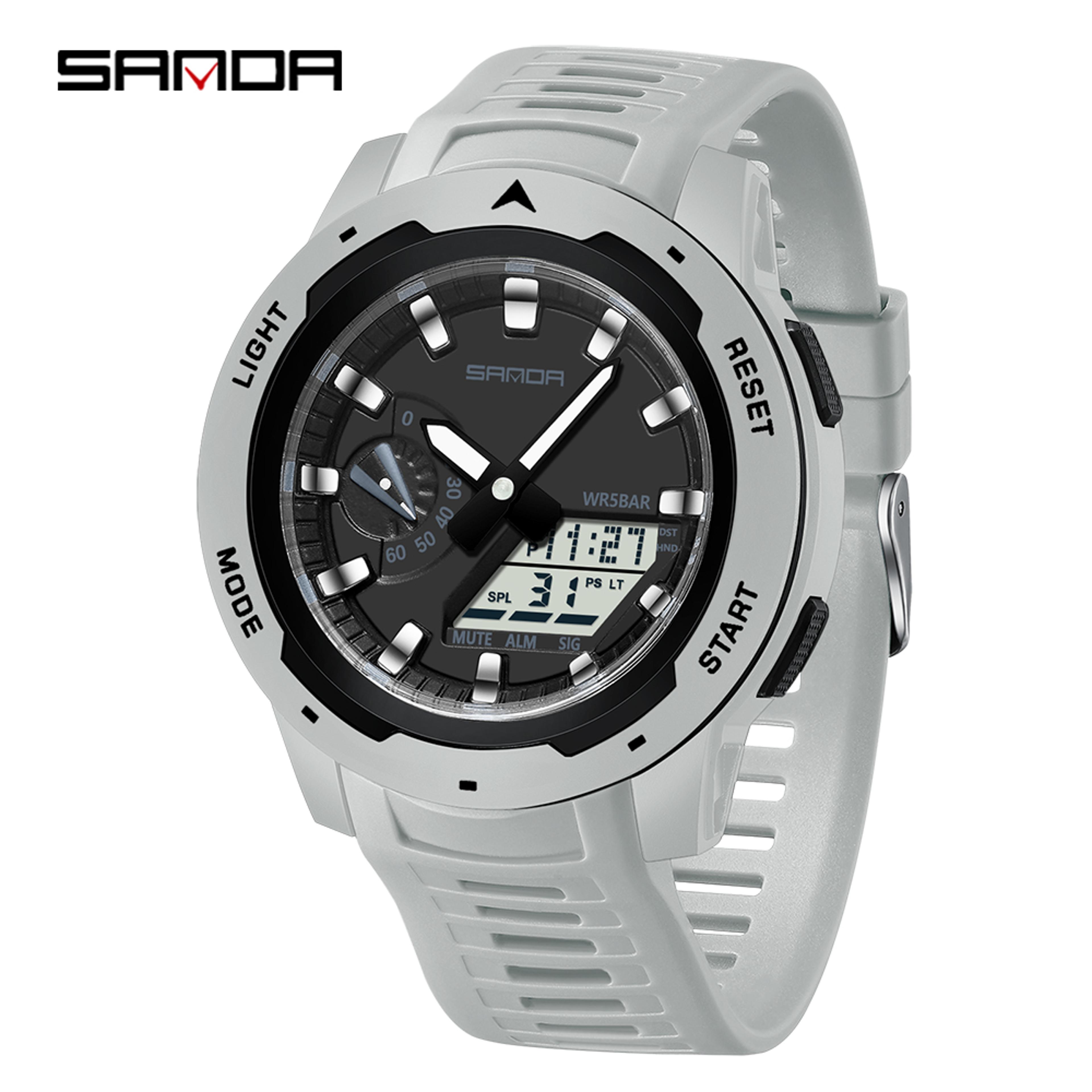 Mens Digital Sport Wristwatch Waterproof Shockproof Chronograph With Luminous Display 12