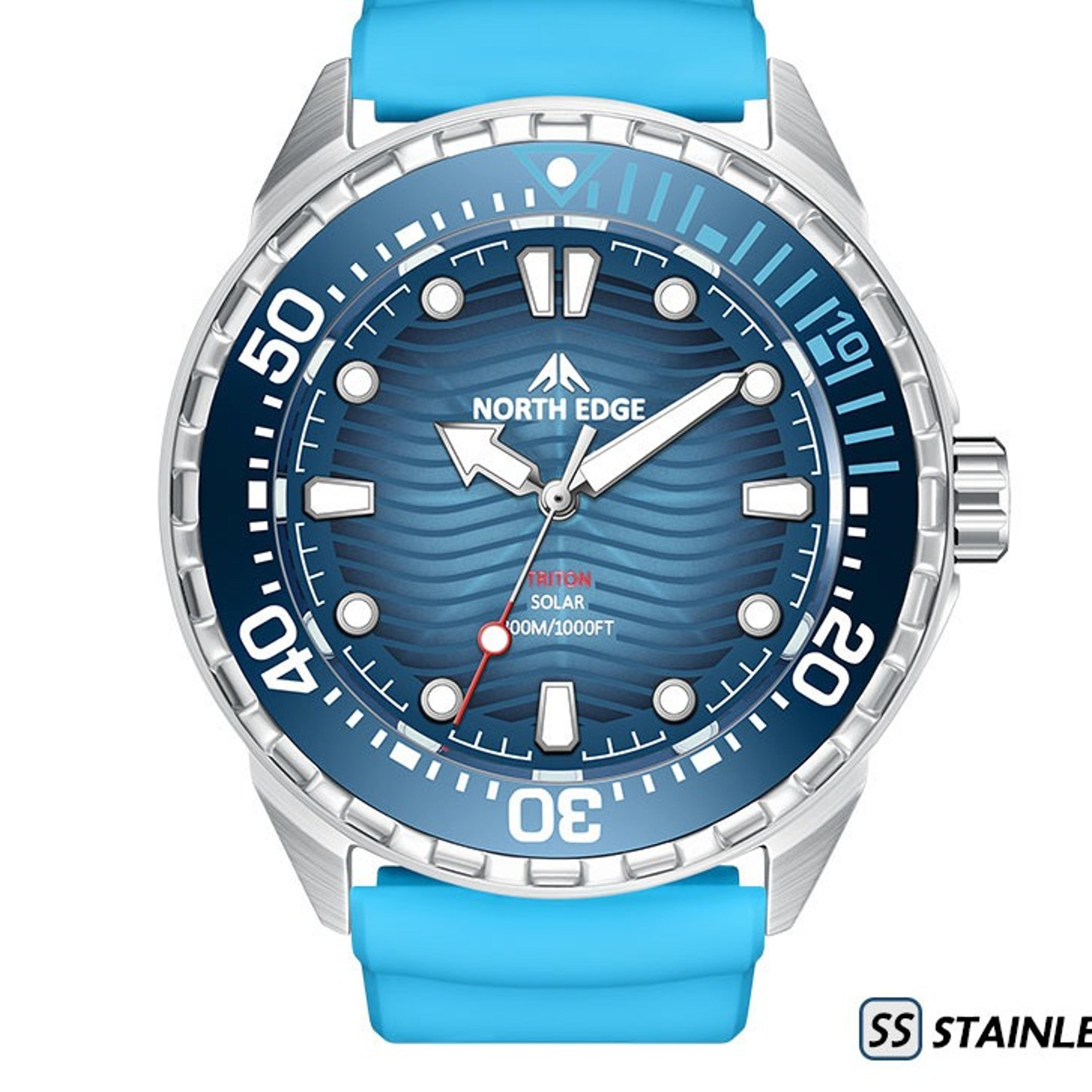 ti titanium solar diving watch waterproof quartz watch
