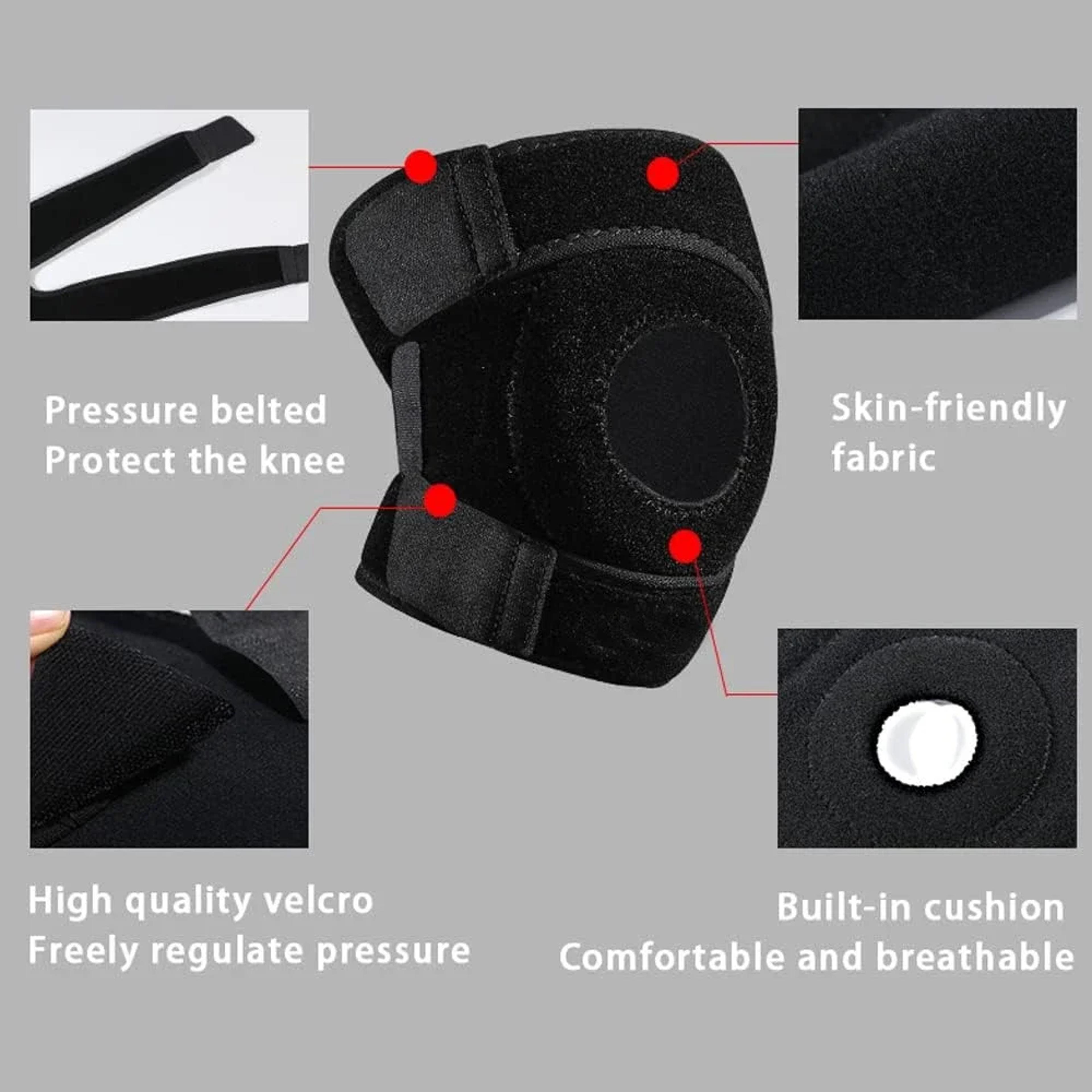 Adjustable Open Patella Knee Support Brace For Running Fitness And Joint Stability 4