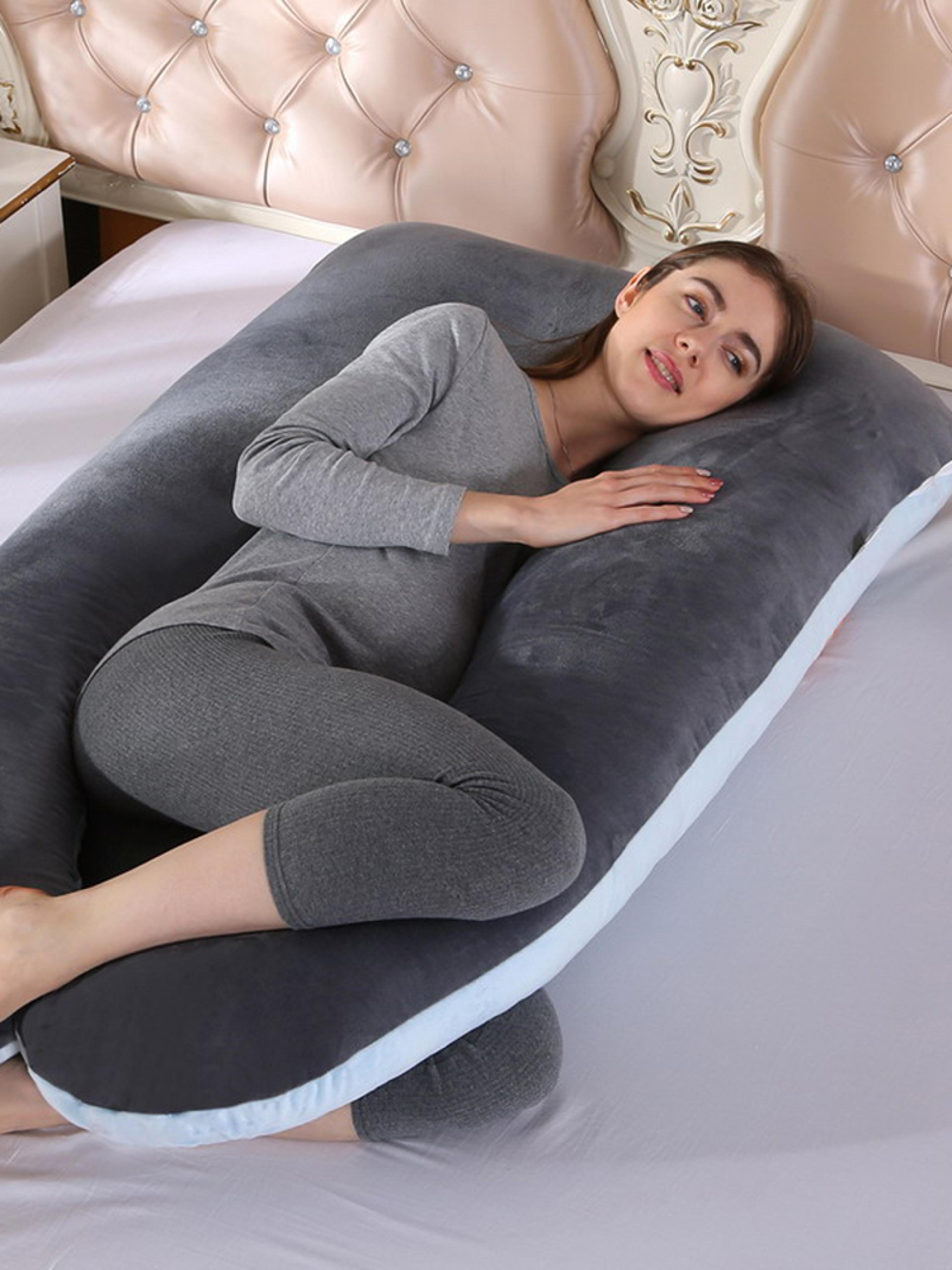 Soft Fleece U Shaped Pregnancy Pillow Full Body Maternity Support Cushion 3