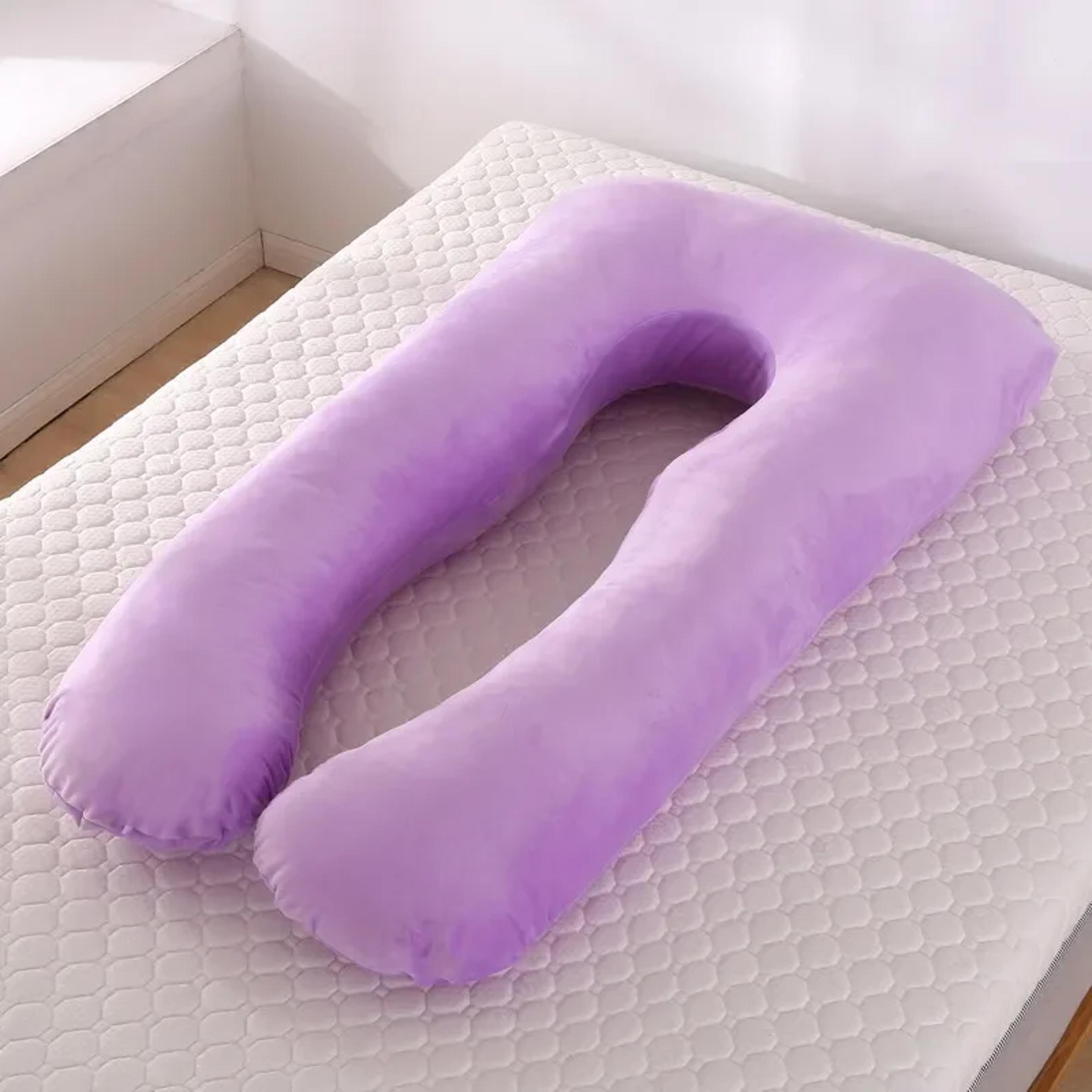 Soft Fleece U Shaped Pregnancy Pillow Full Body Maternity Support Cushion 8