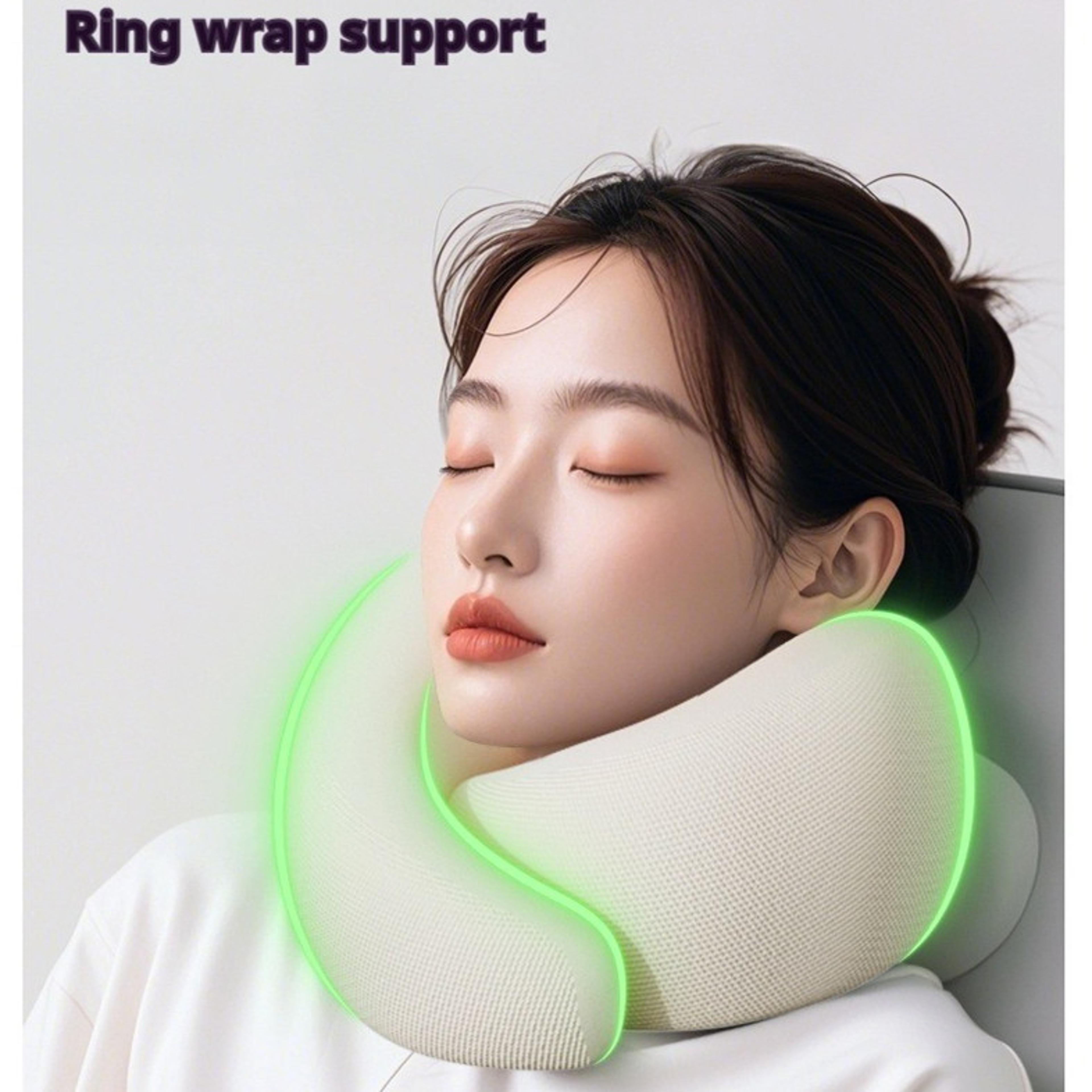 Memory Foam Travel Neck Pillow Ergonomic Head Support Cushion For Comfortable Rest 2