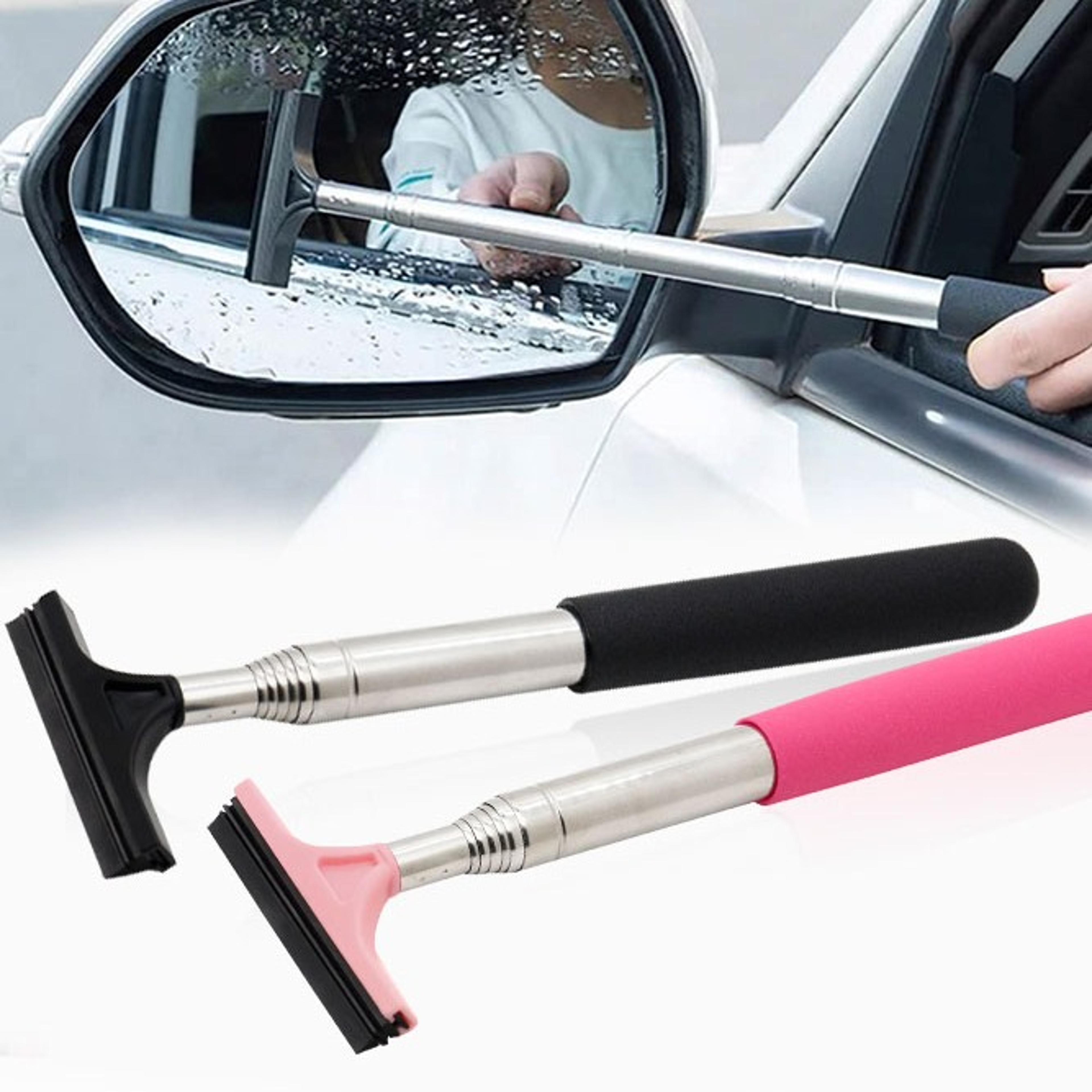 telescopic car rearview mirror wiper and auto glass squeegee cleaner