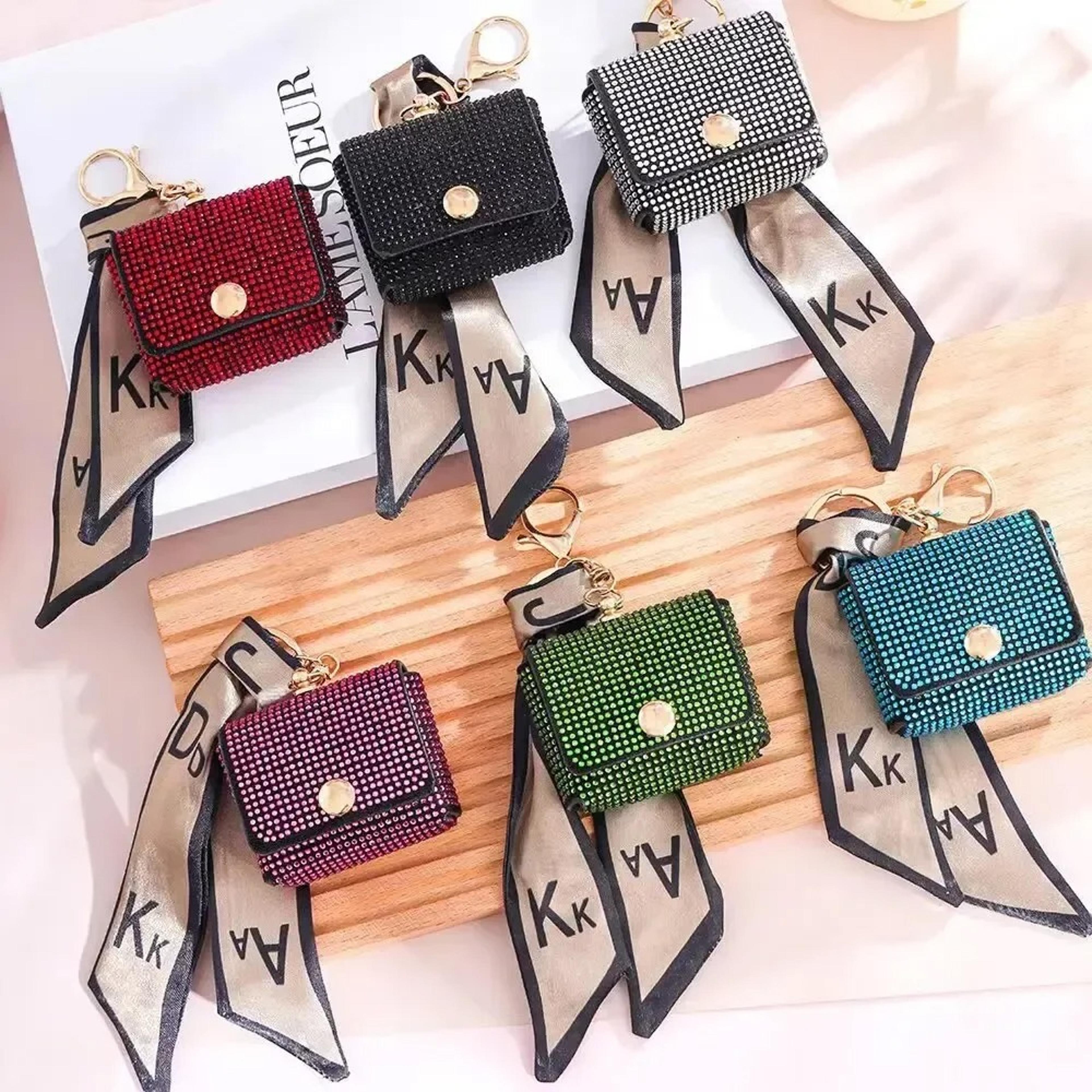 shiny diamond mini coin purse keychain lipstick bag