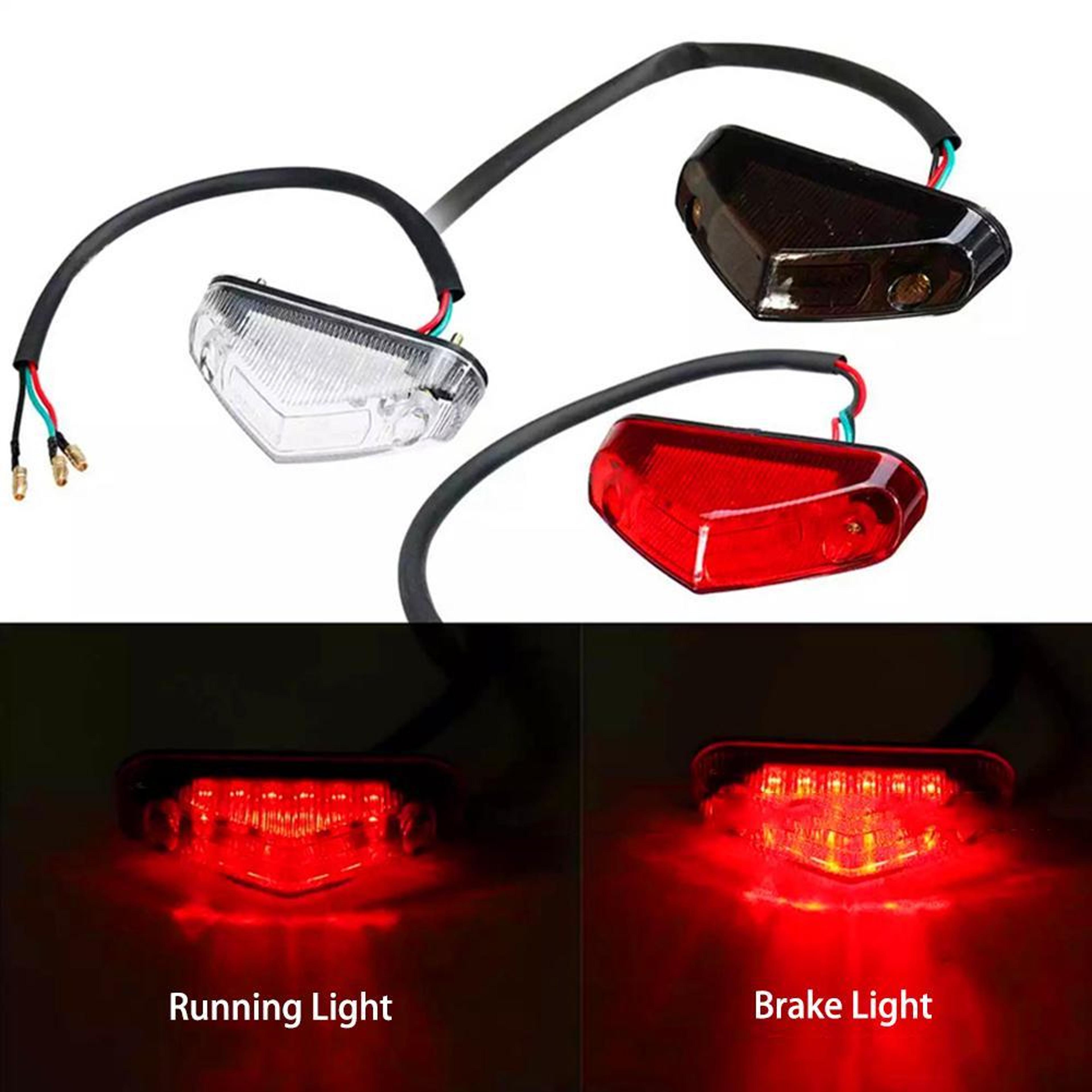 universal motorcycle tail light brake stop light with license plate light