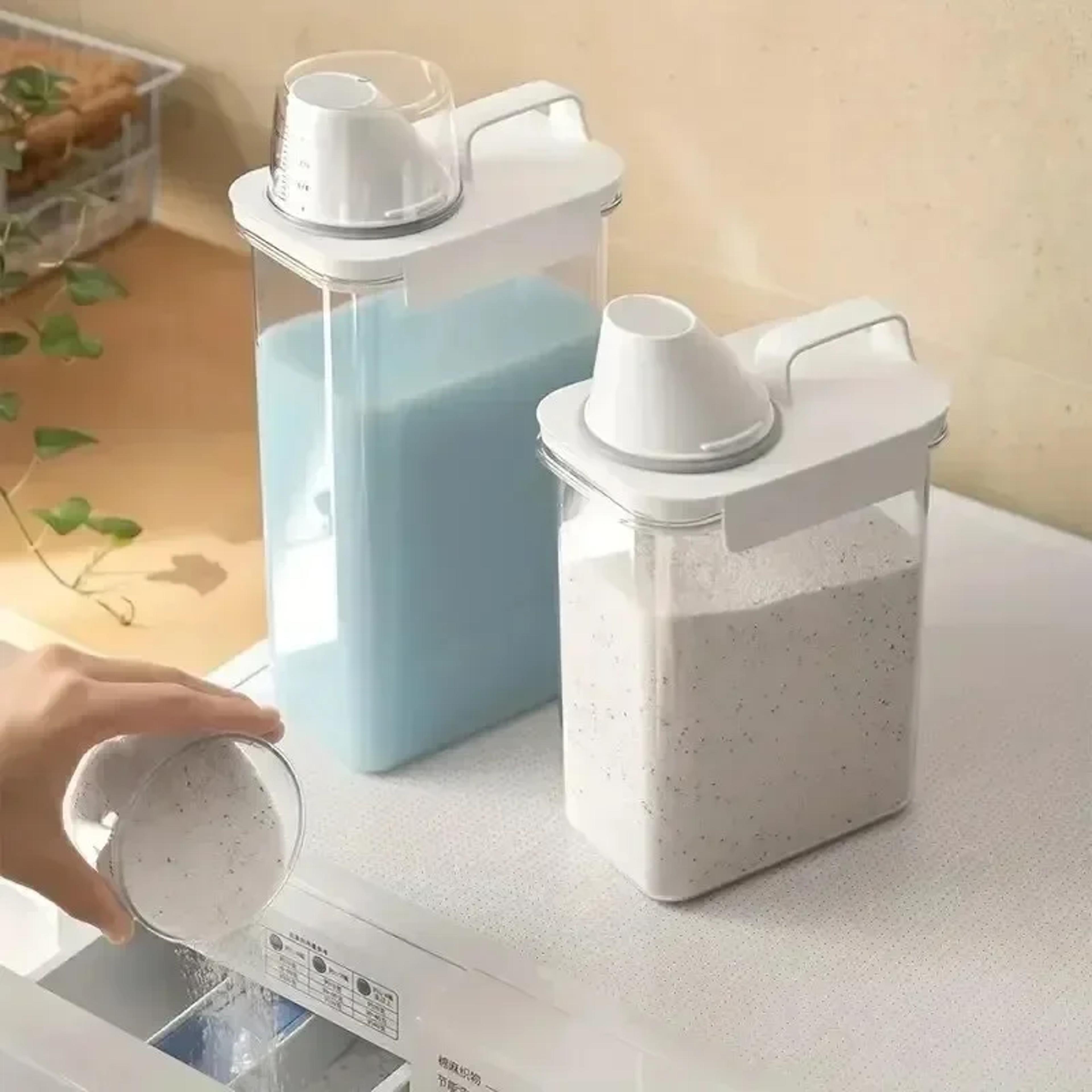 Airtight Laundry Detergent Storage Box Clear Washing Powder Dispenser Container 5