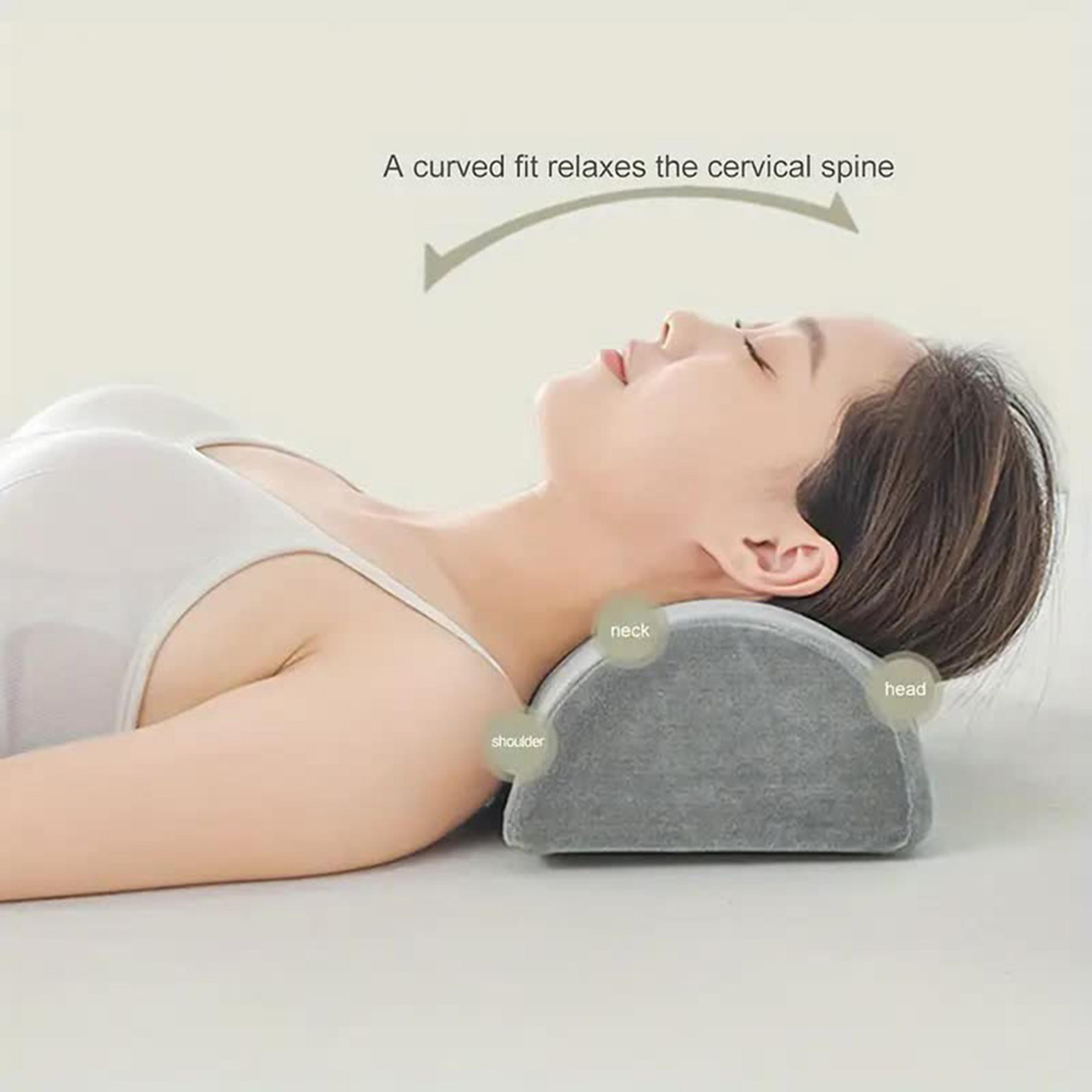 Half Moon Memory Foam Bolster Pillow For Knee Leg And Lumbar Support 4