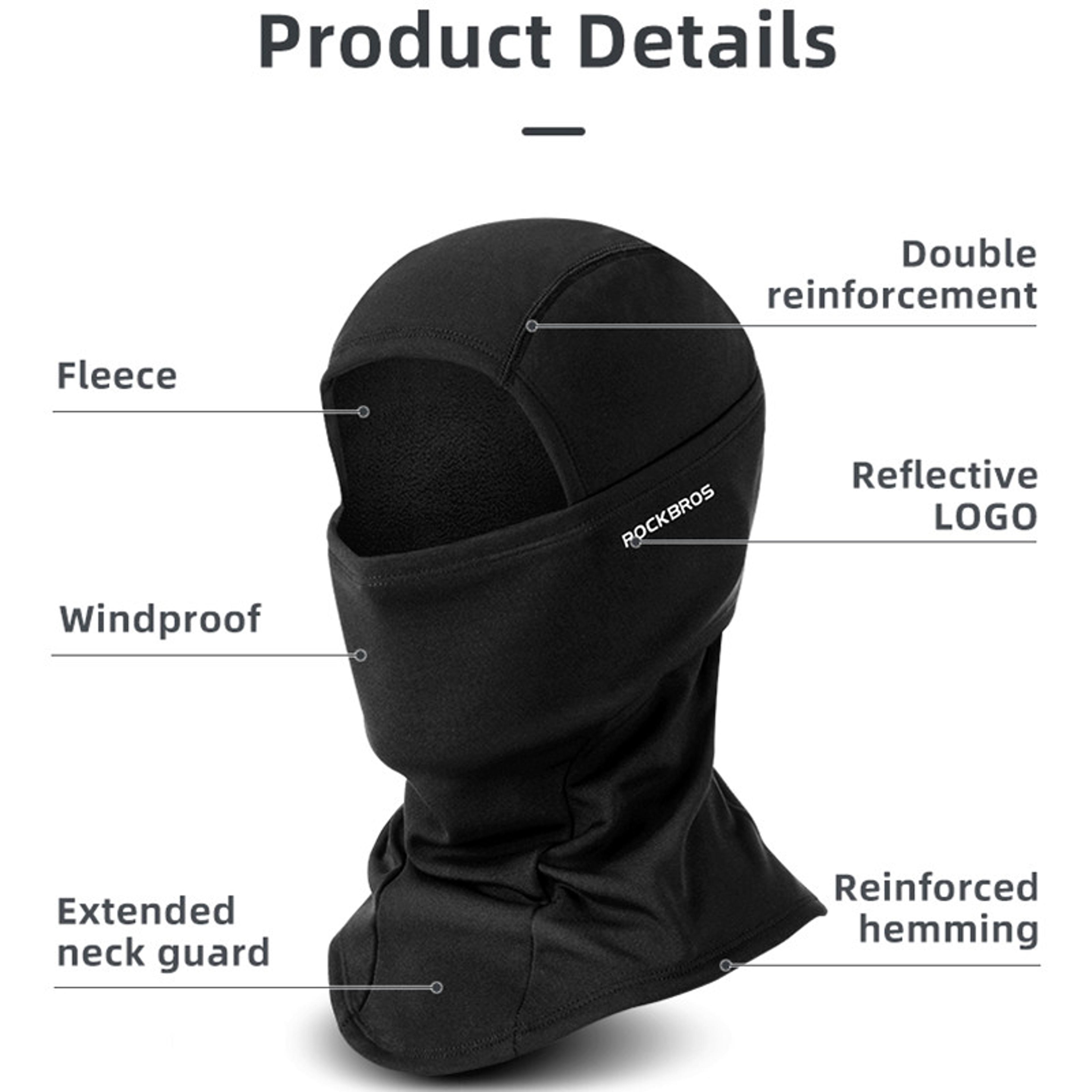 Windproof Winter Balaclava Full Face Mask Breathable Helmet Liner For Outdoor Sports 2
