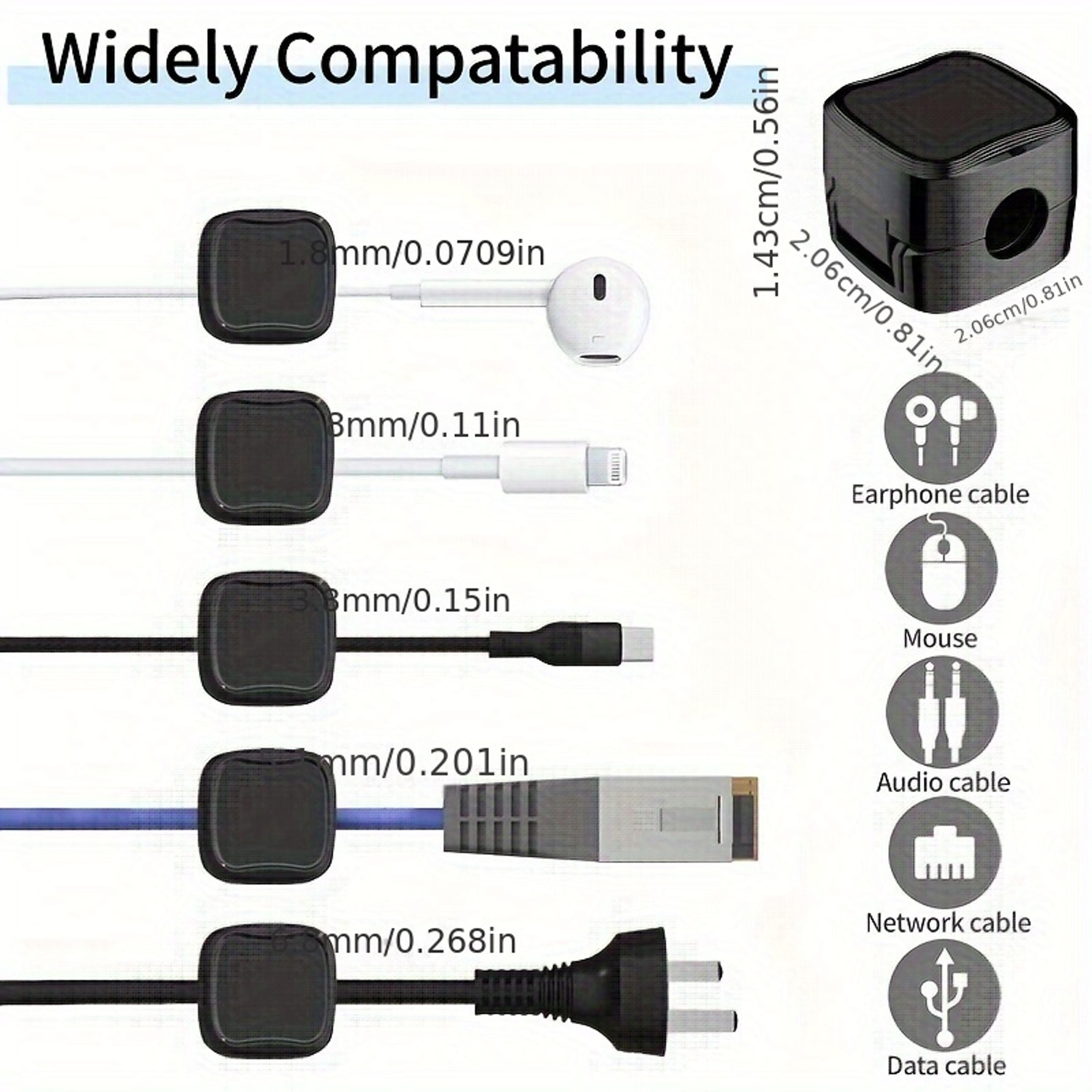 Magnetic Cable Clips Non Slip Cord Organizer For Desk Home And Car 2