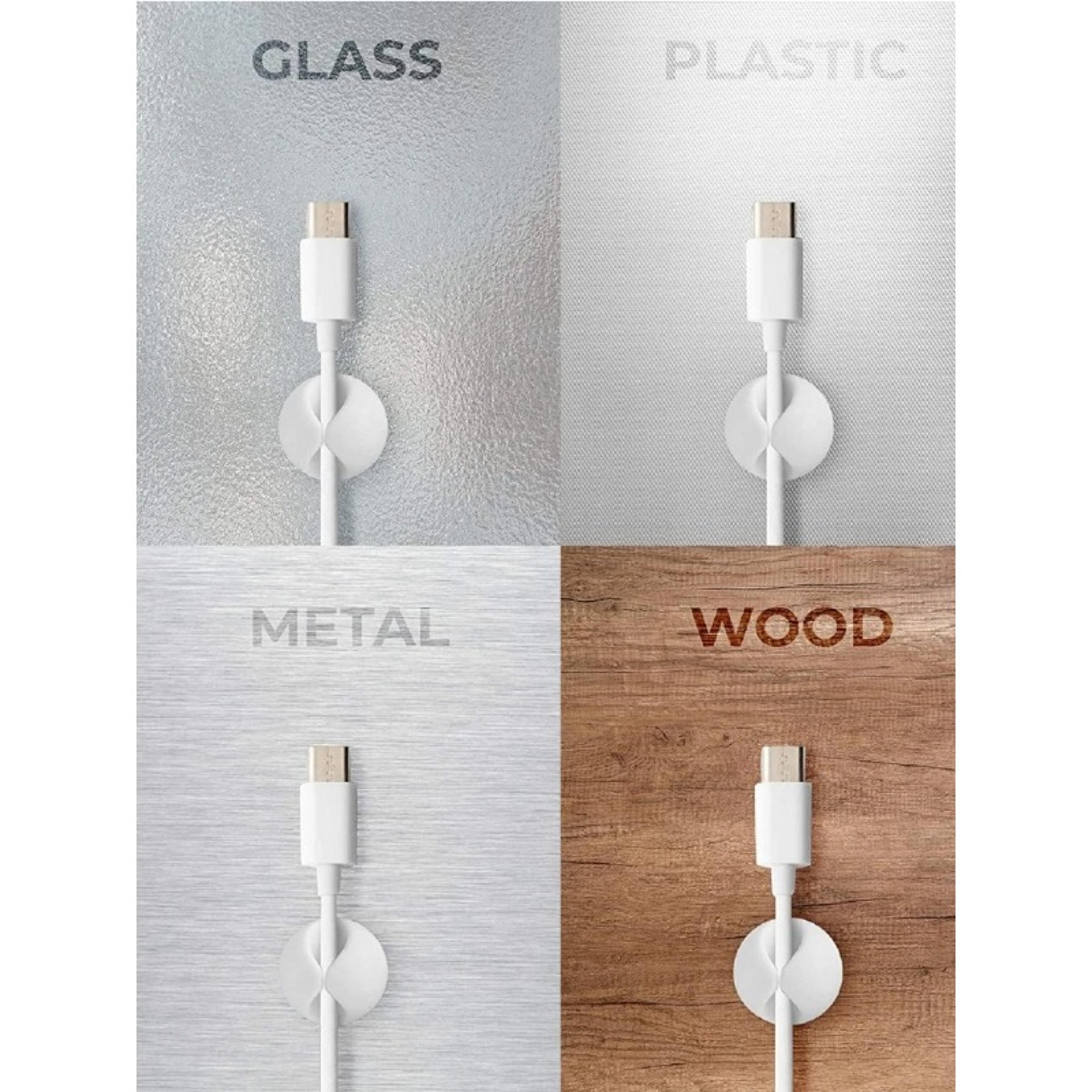 Desk Cable Organizer Clips Self Adhesive Cord Holders For USB Chargers And Wires 3