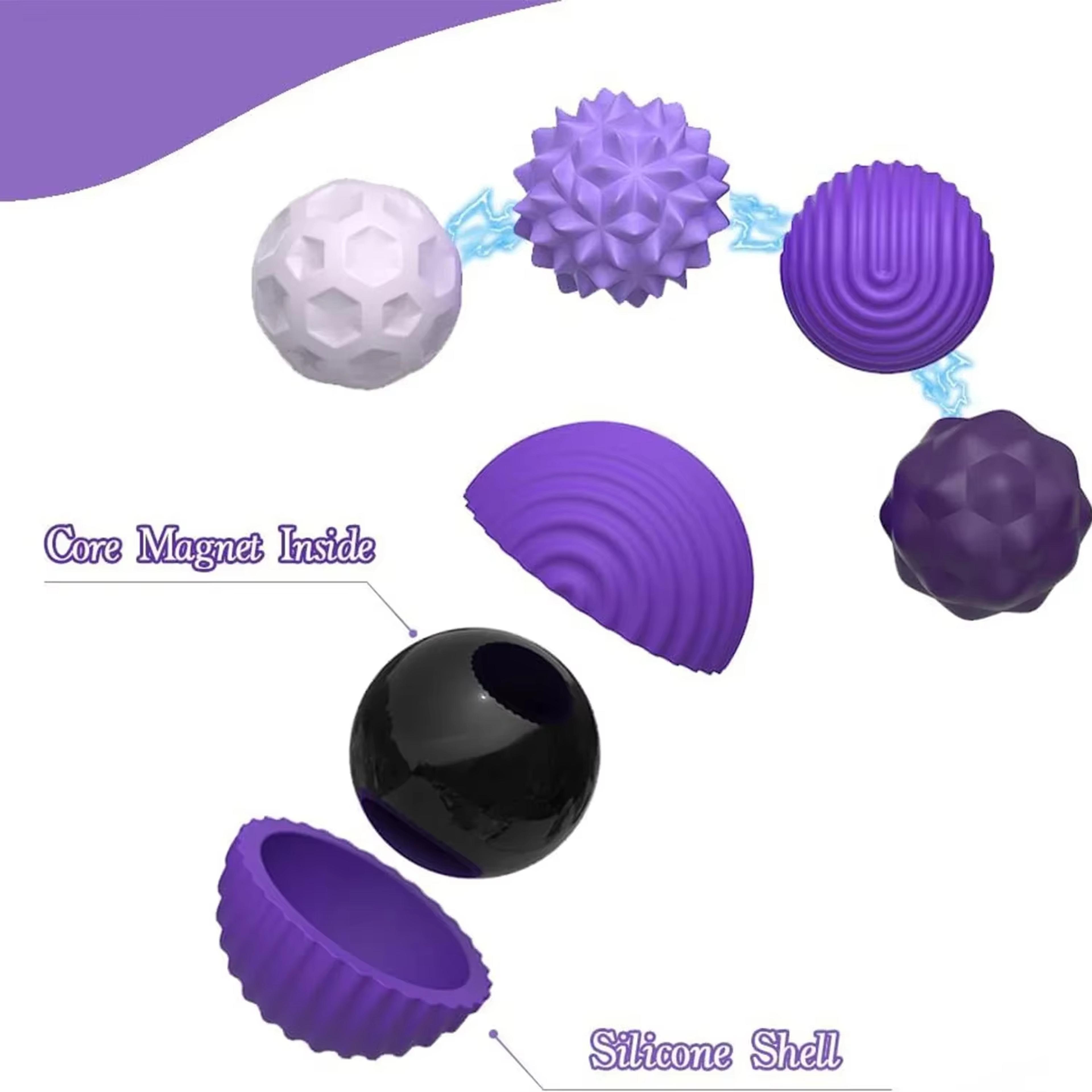 Magnetic Silicone Sensory Balls Stress Relief Fidget Toy For Calm Focus And Busy Hands 4