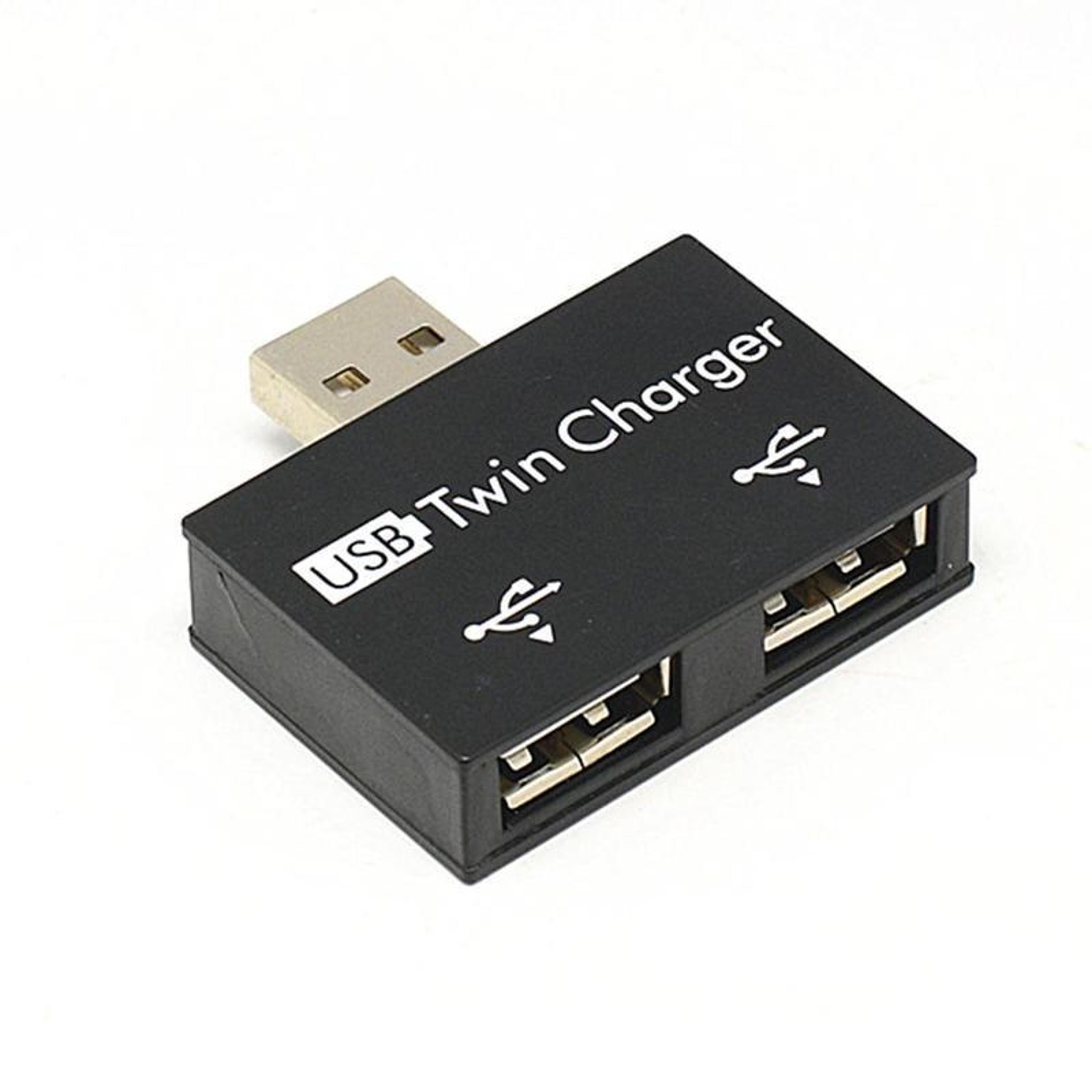 dual port usb charging hub compact usb splitter adapter for phones laptops and accessories