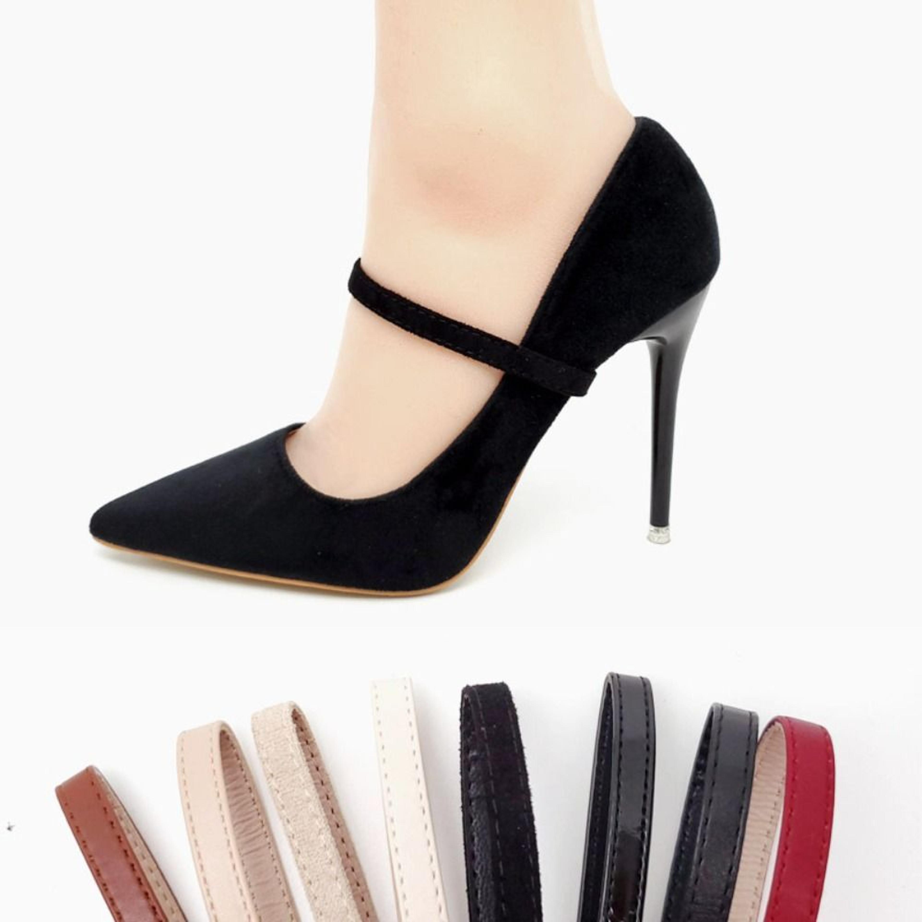 adjustable leather high heel shoe straps anti loose detachable shoe laces