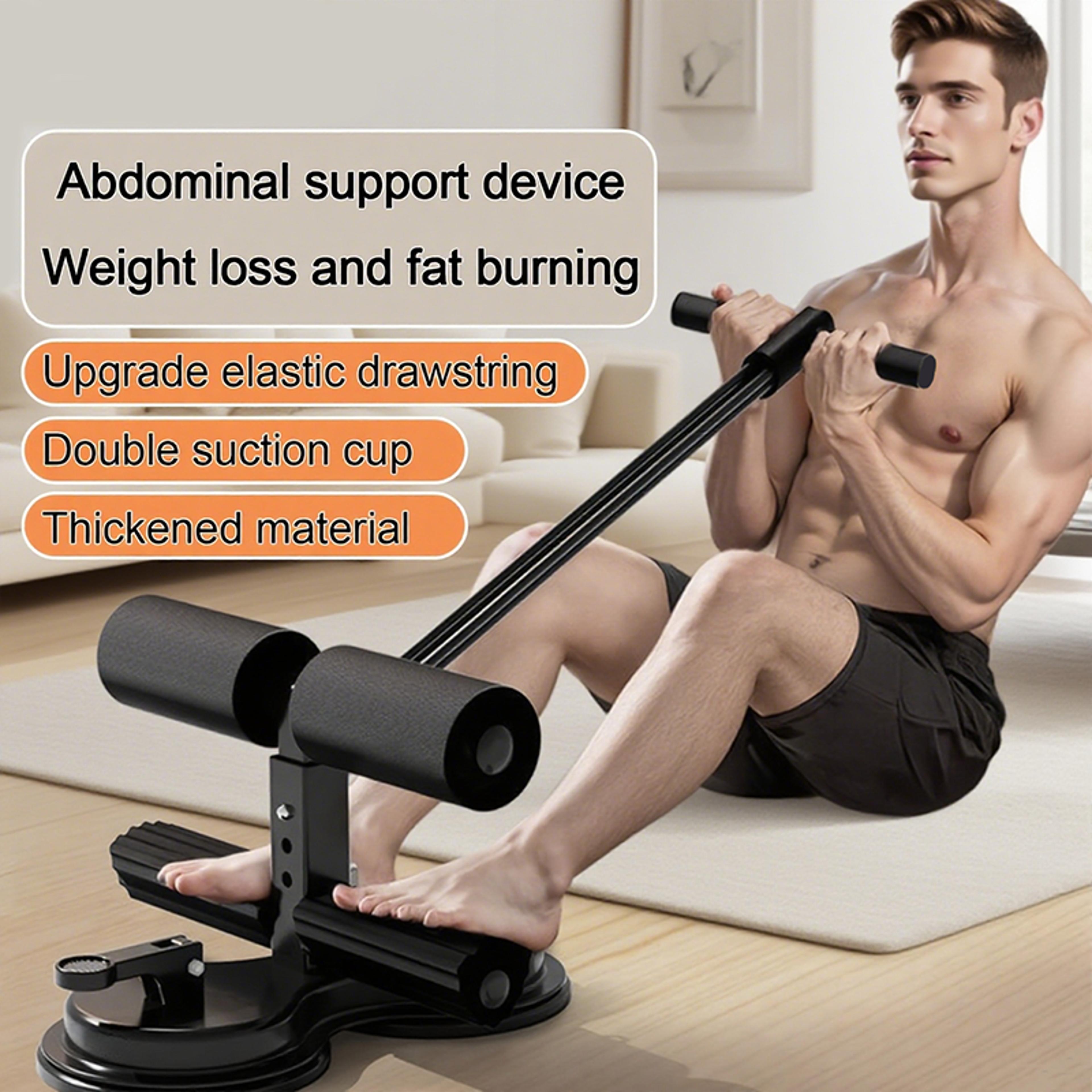 double suction cup ab trainer sit up assistant with elastic resistance drawstring