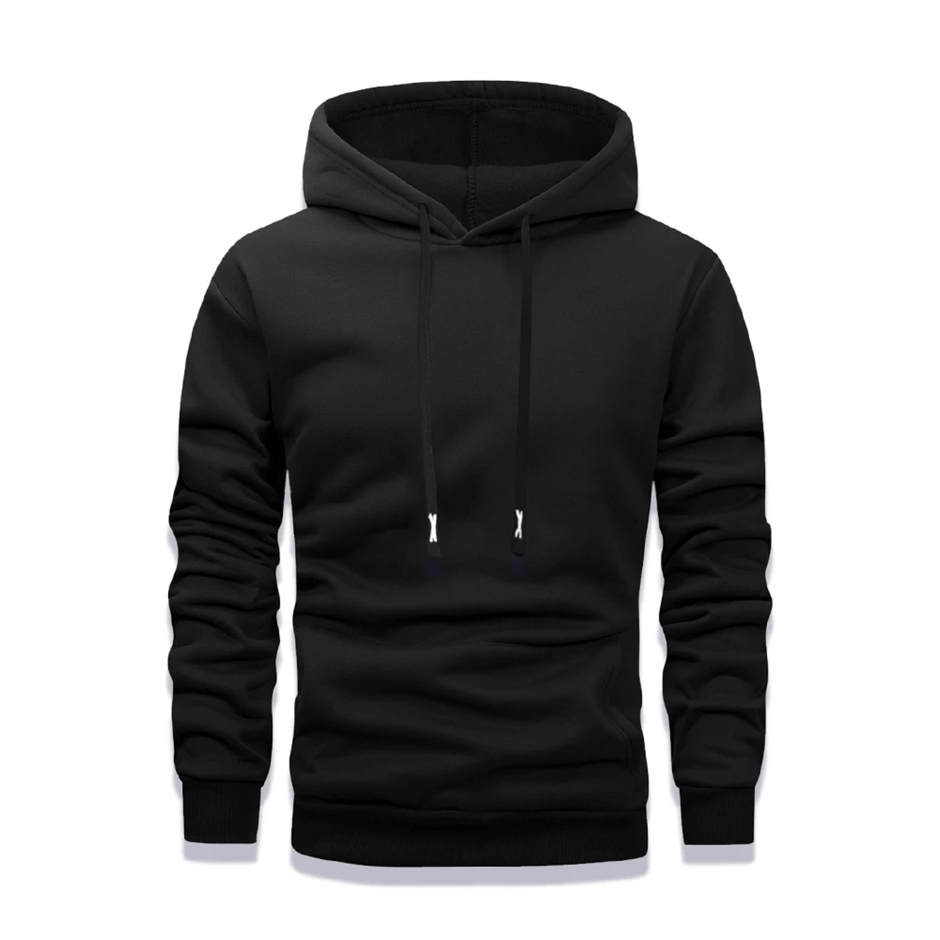 oversized fleece warm pullover hoodie casual black sweatshirt
