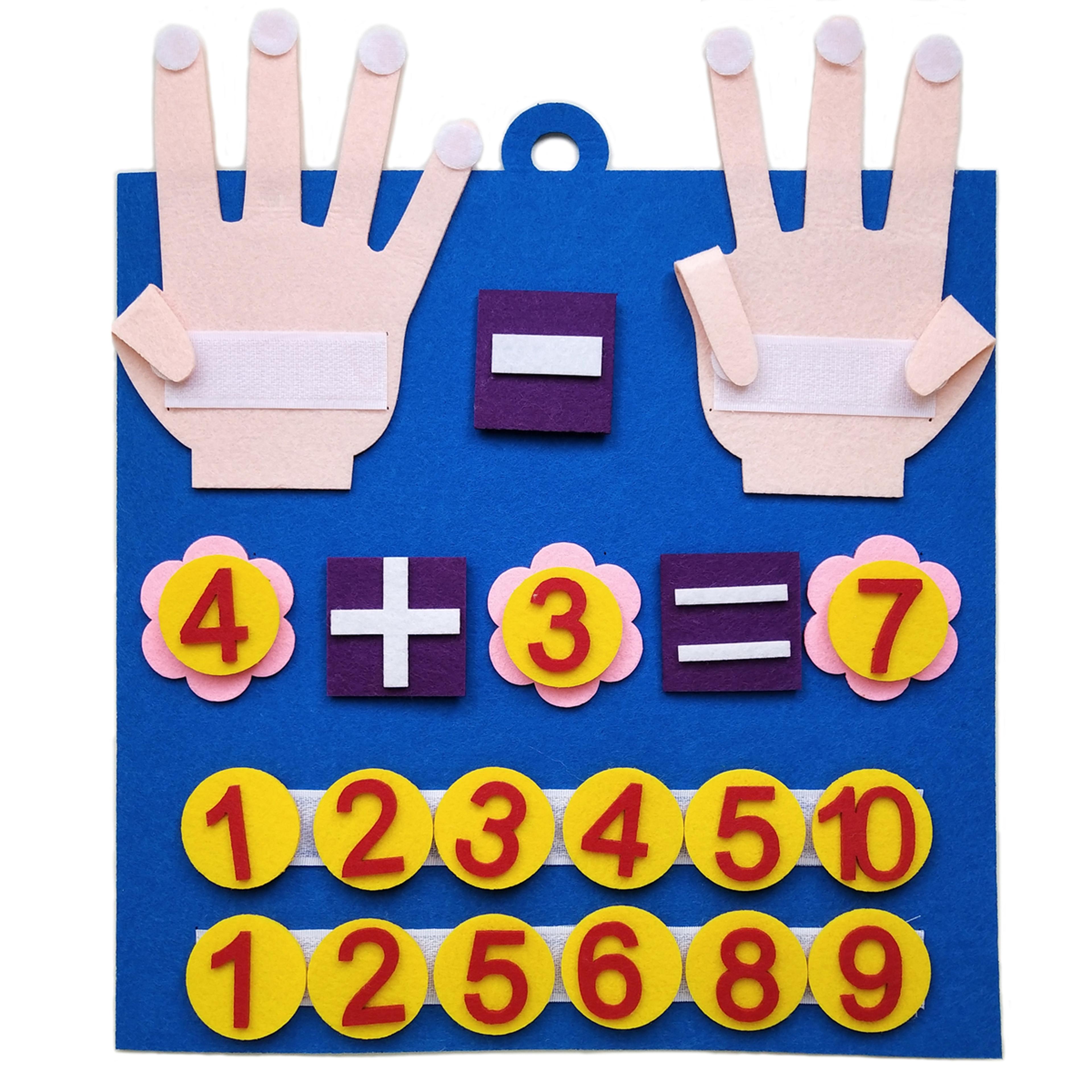 felt finger numbers math toy toddler counting early education learning game