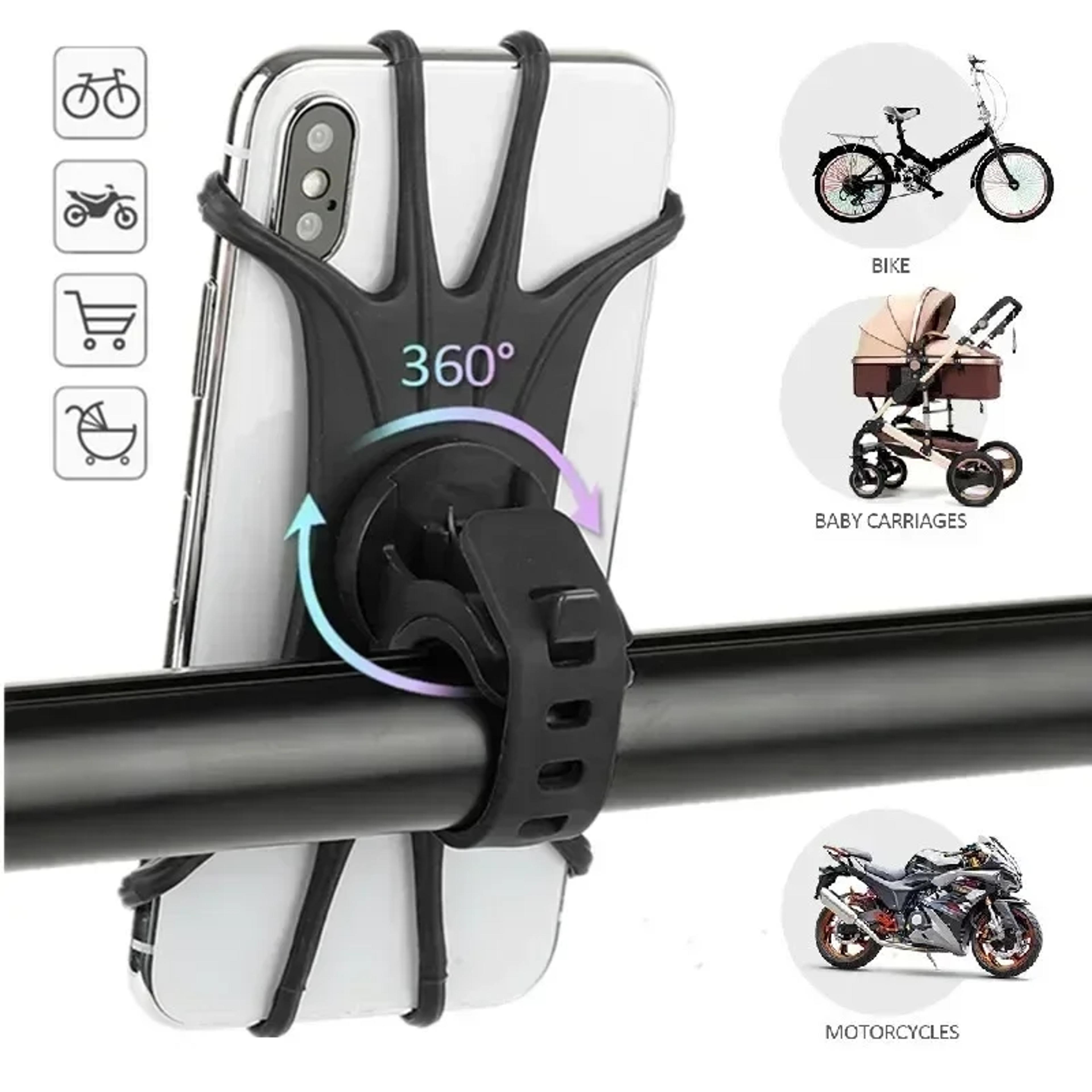 universal rubber bike phone holder with adjustable non slip mount