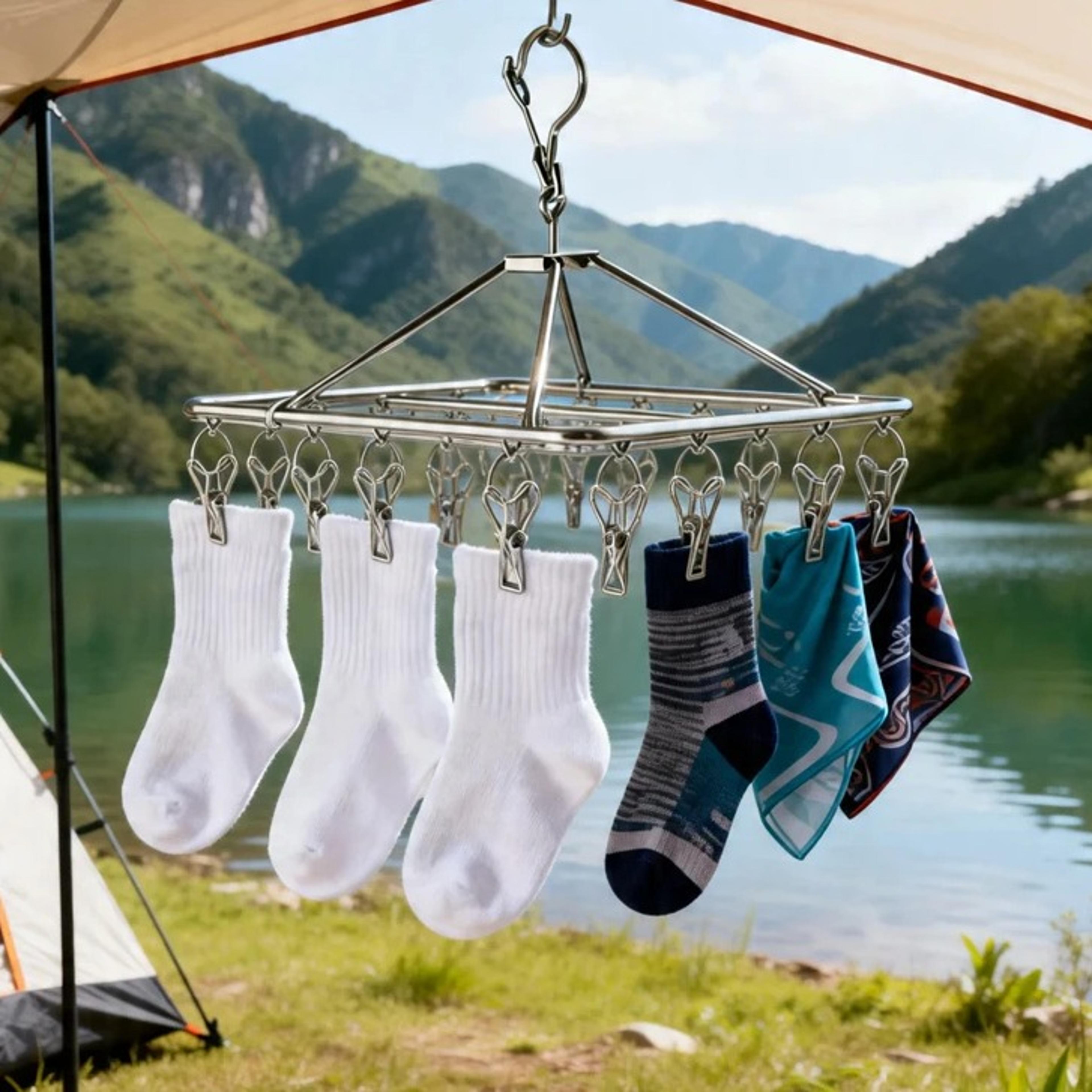 stainless steel windproof clothespins for clothesline and drying rack