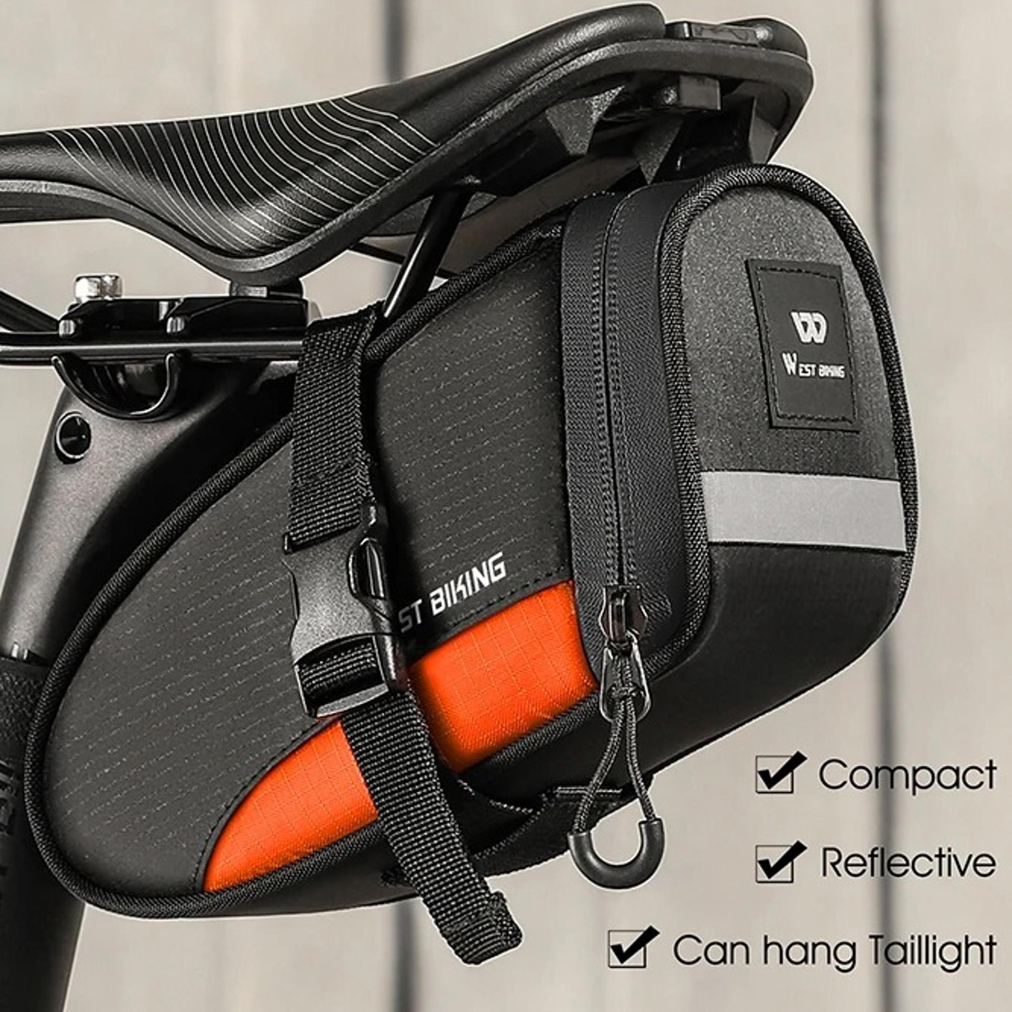 waterproof bike saddle bag ultralight reflective cycling tail bag