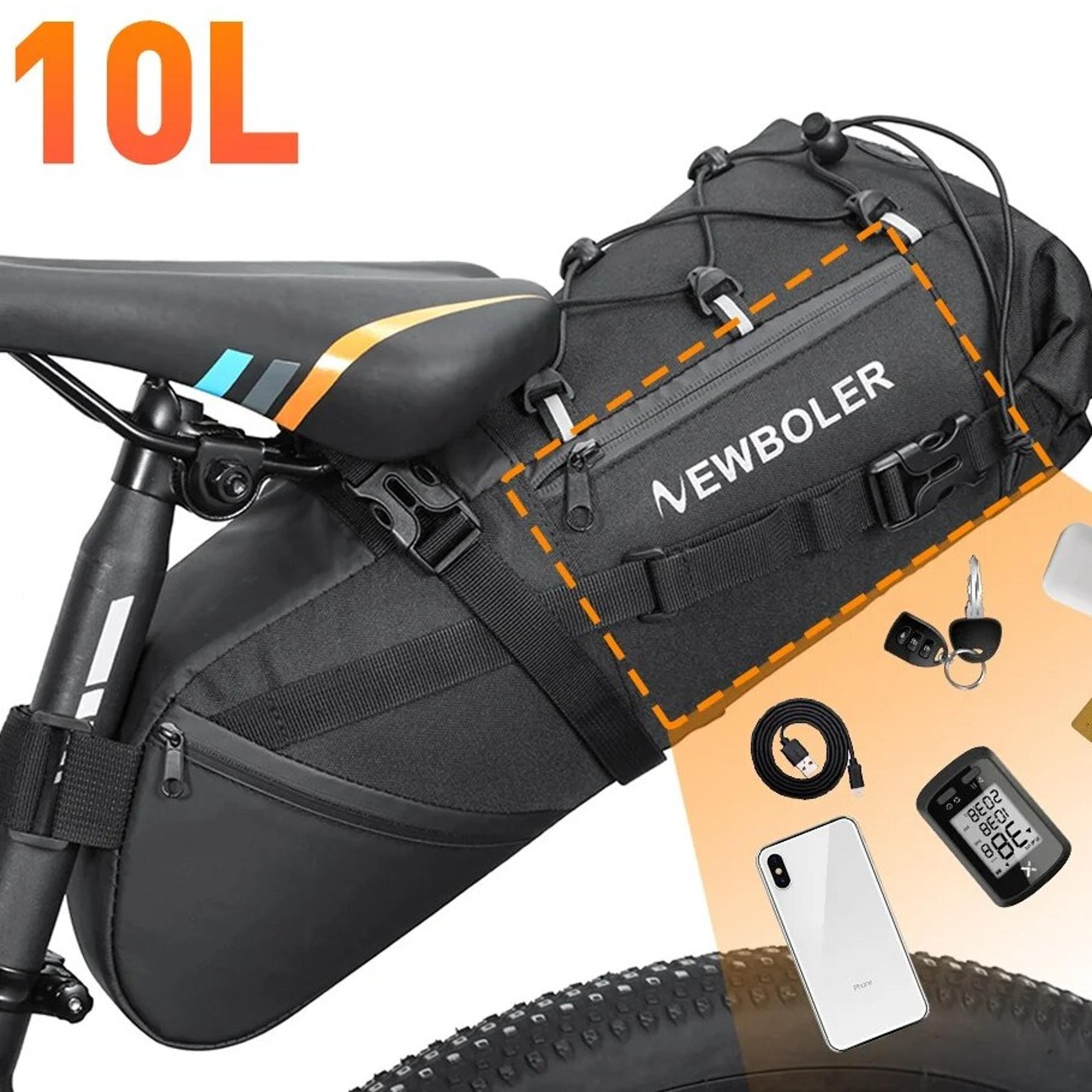 waterproof bike saddle bag foldable rear storage bag for cycling