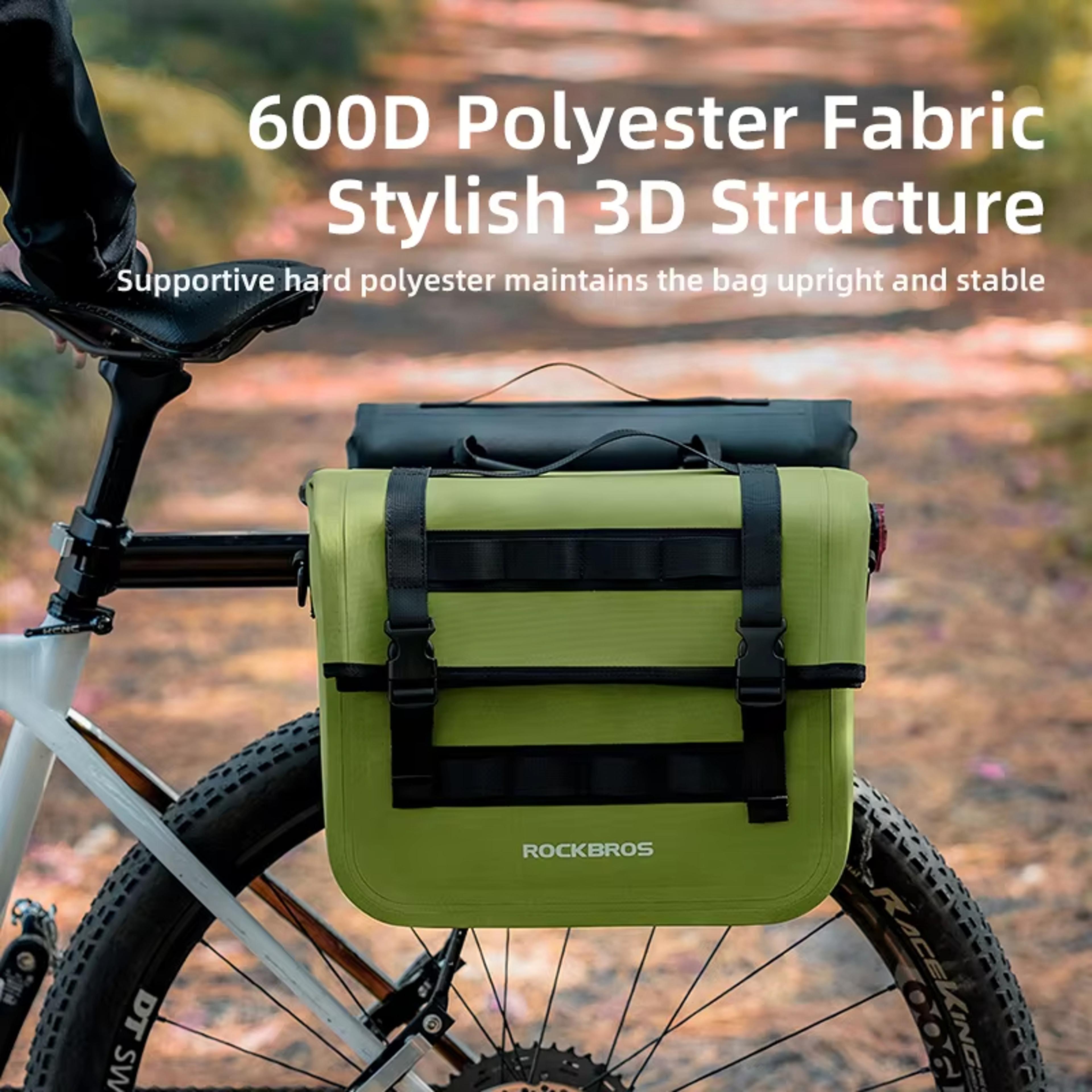 ROCKBROS Bicycle Bag 15L Multifunctional Saddle Bag Waterproof MTB Bike Rack Bag Travel 3D Support  2
