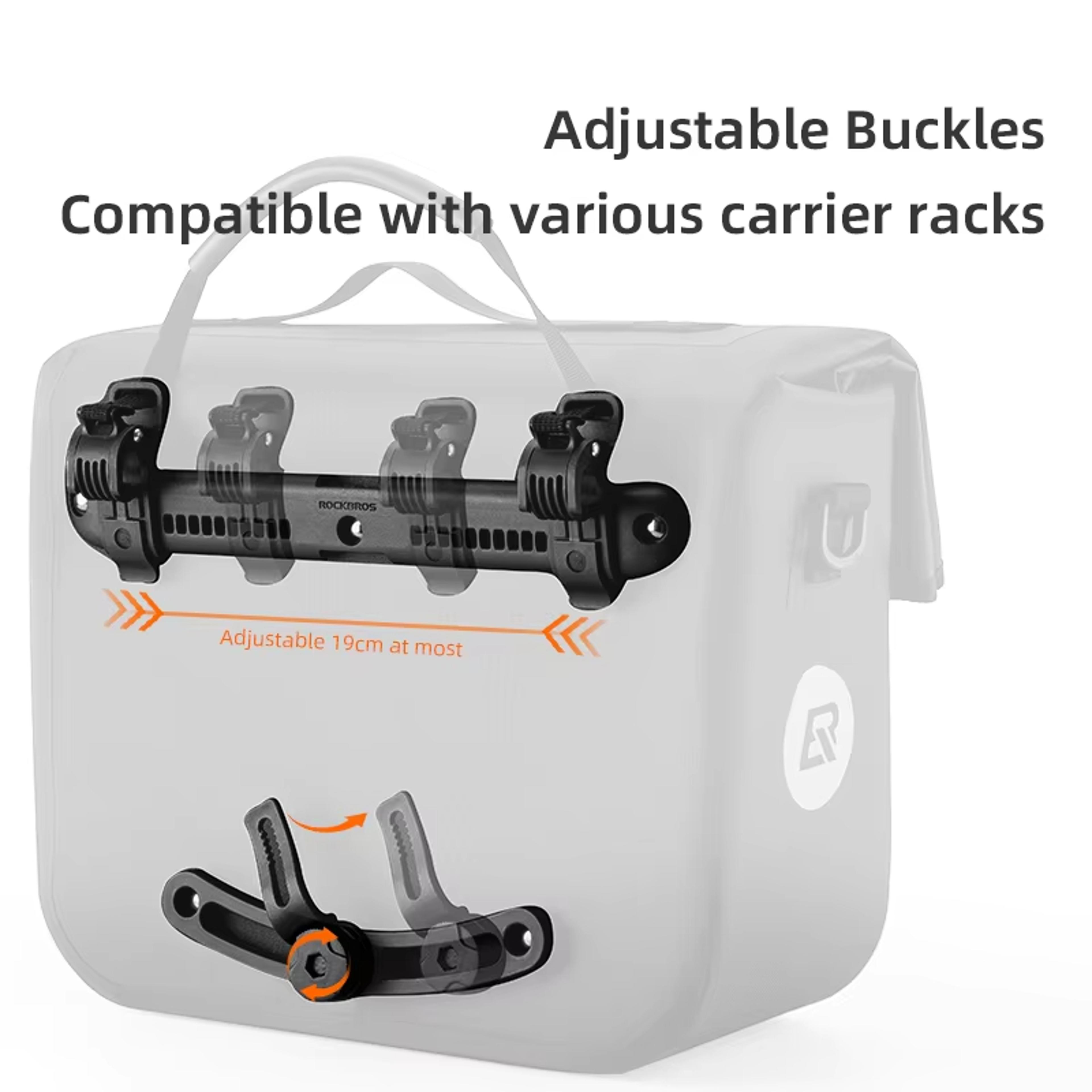 ROCKBROS Bicycle Bag 15L Multifunctional Saddle Bag Waterproof MTB Bike Rack Bag Travel 3D Support  4