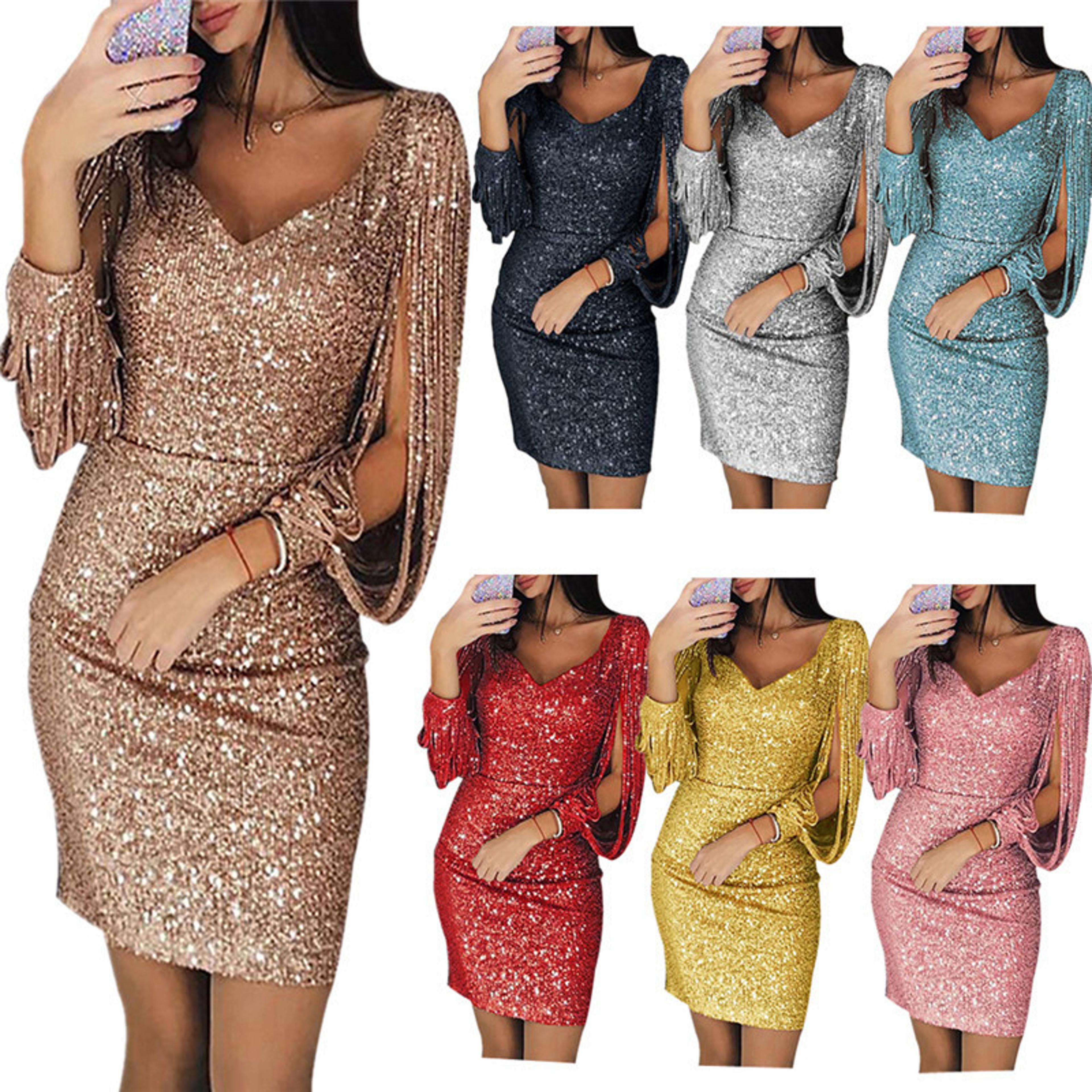 plus size sequin mini dress for women long sleeve ruched bodycon cocktail dress