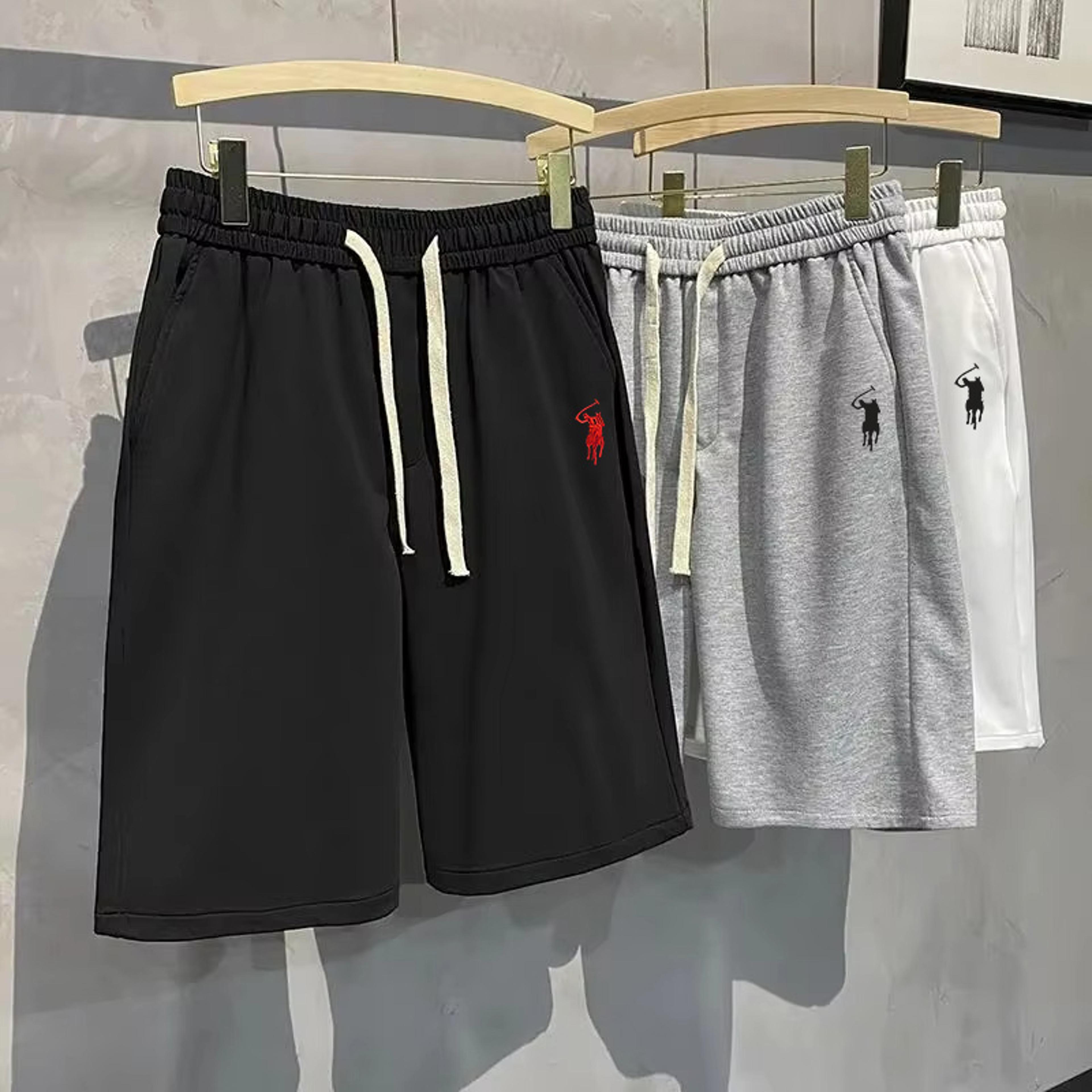 mens loose fit cotton blend casual shorts for gym and everyday wear